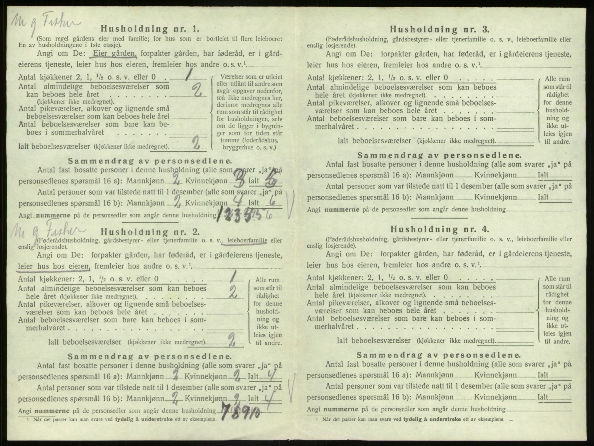 SAB, 1920 census for Nord-Vågsøy, 1920, p. 349