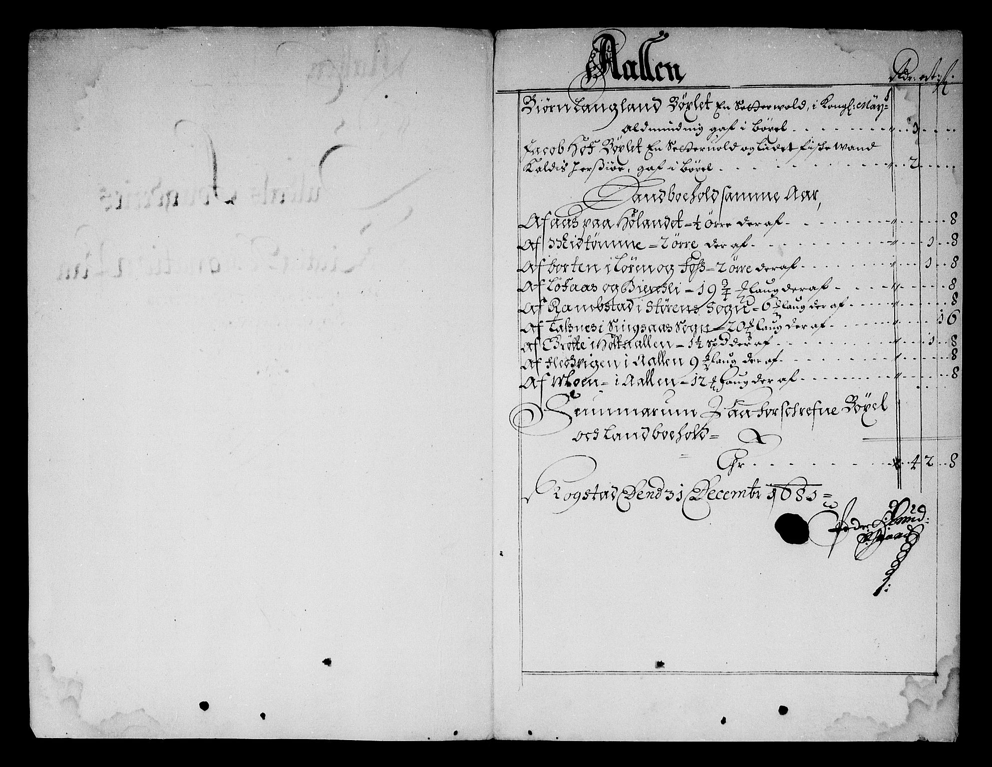 Rentekammeret inntil 1814, Reviderte regnskaper, Stiftamtstueregnskaper, Trondheim stiftamt og Nordland amt, AV/RA-EA-6044/R/Rf/L0063: Trondheim stiftamt, 1681