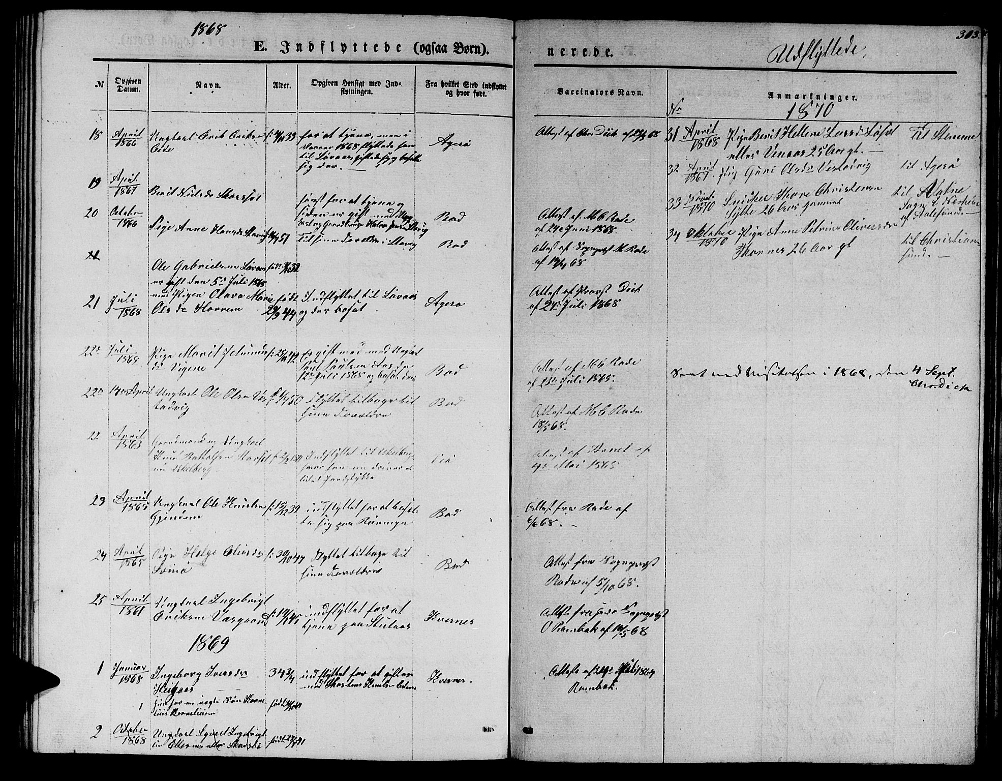 Ministerialprotokoller, klokkerbøker og fødselsregistre - Møre og Romsdal, AV/SAT-A-1454/565/L0753: Parish register (copy) no. 565C02, 1845-1870, p. 302