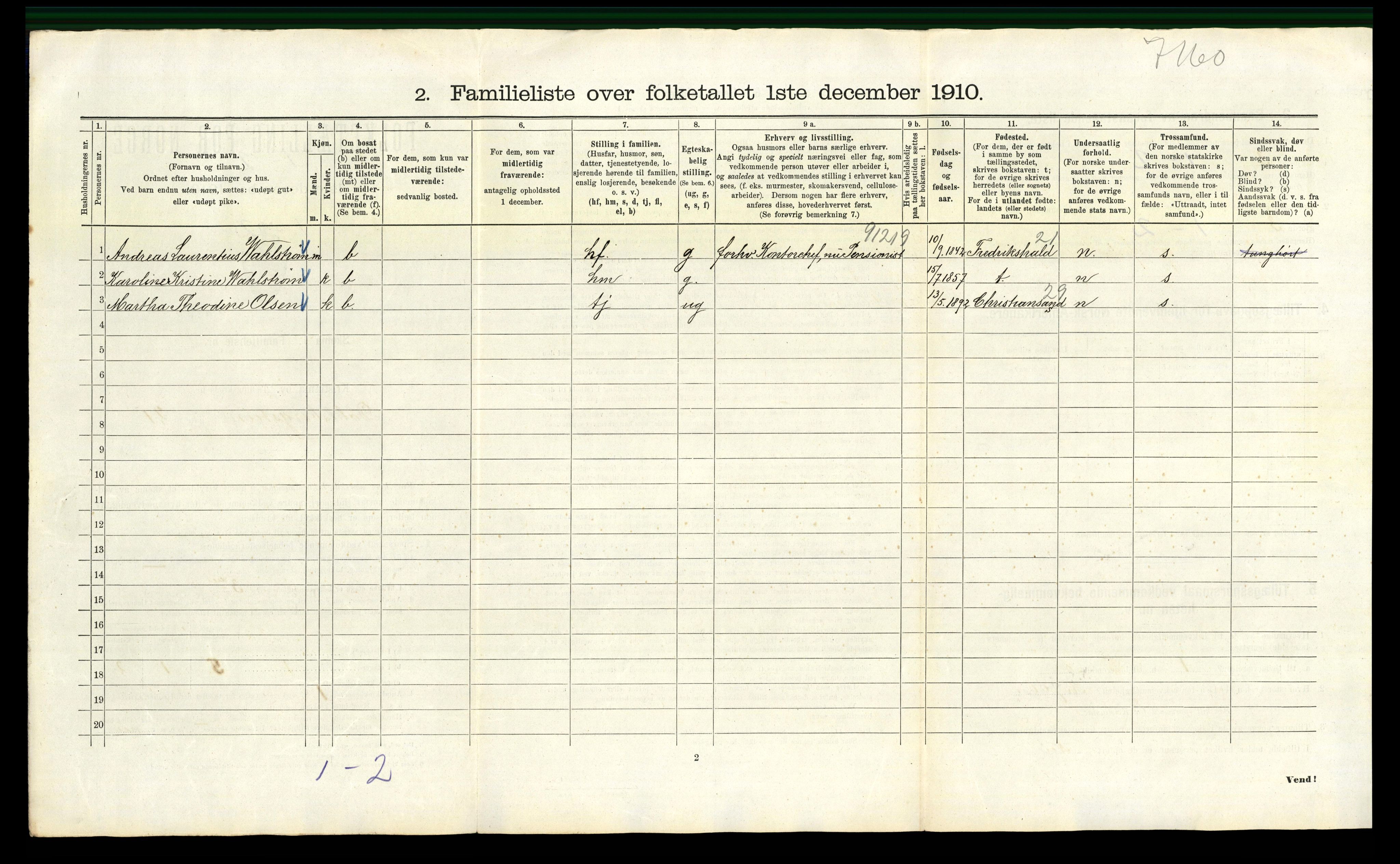 RA, 1910 census for Kristiania, 1910, p. 15078