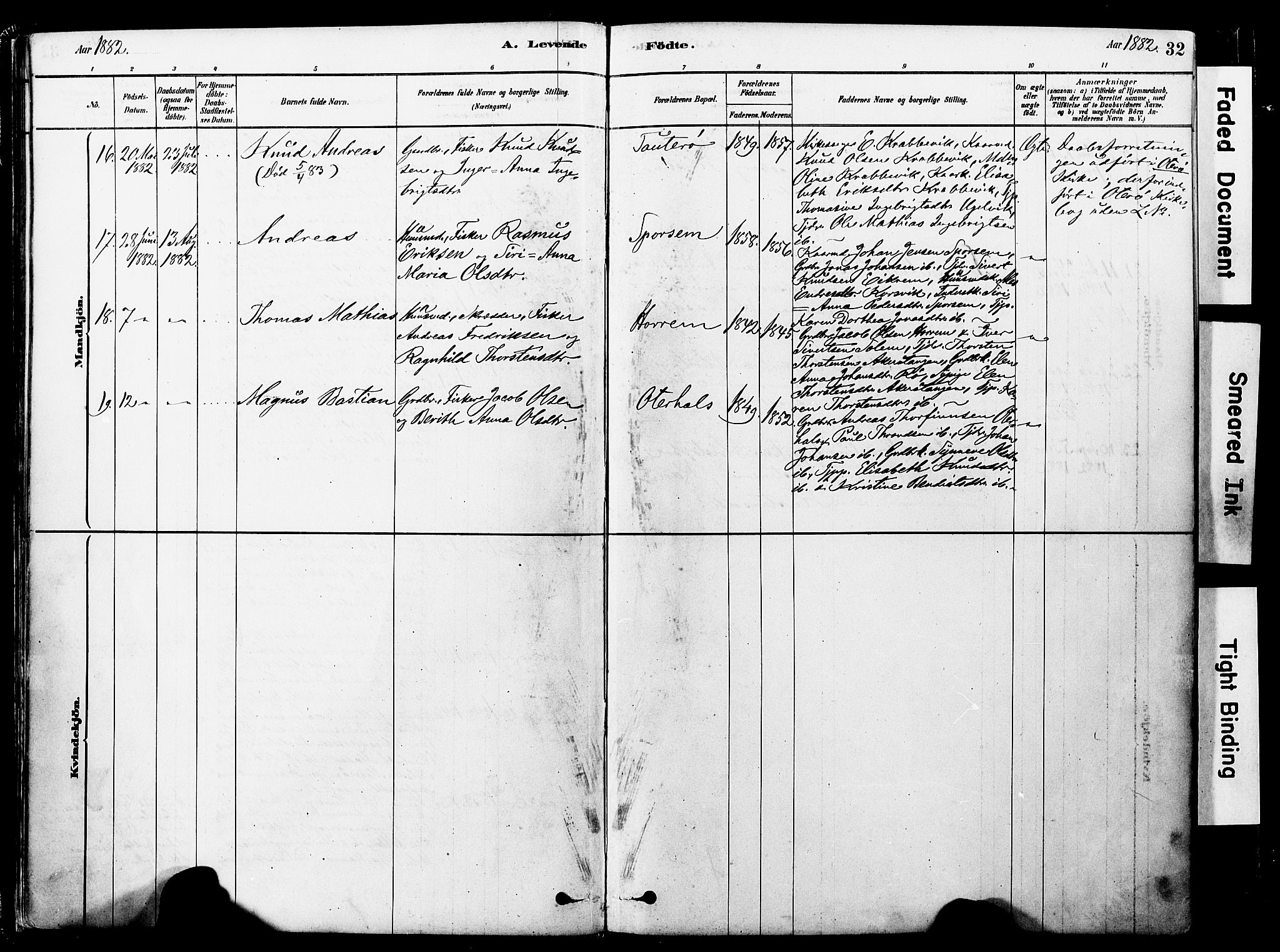 Ministerialprotokoller, klokkerbøker og fødselsregistre - Møre og Romsdal, SAT/A-1454/560/L0721: Parish register (official) no. 560A05, 1878-1917, p. 32