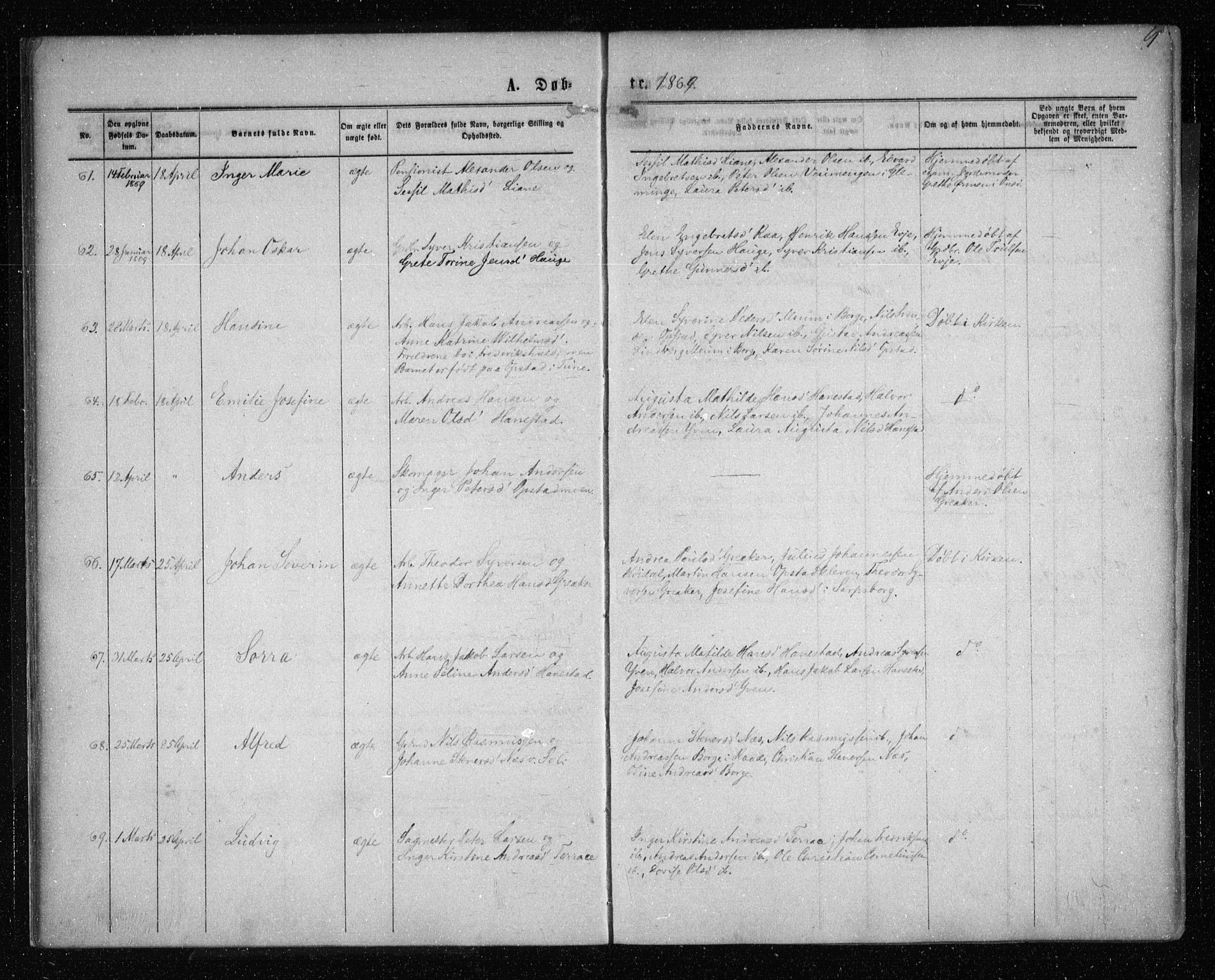 Tune prestekontor Kirkebøker, SAO/A-2007/F/Fa/L0015: Parish register (official) no. 15, 1869-1873, p. 9