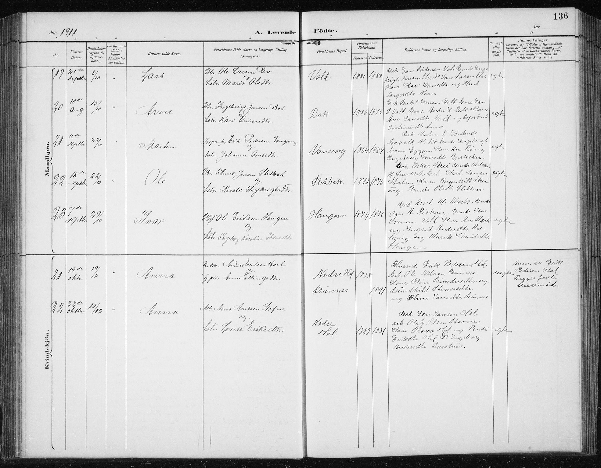 Ministerialprotokoller, klokkerbøker og fødselsregistre - Sør-Trøndelag, SAT/A-1456/674/L0876: Parish register (copy) no. 674C03, 1892-1912, p. 136
