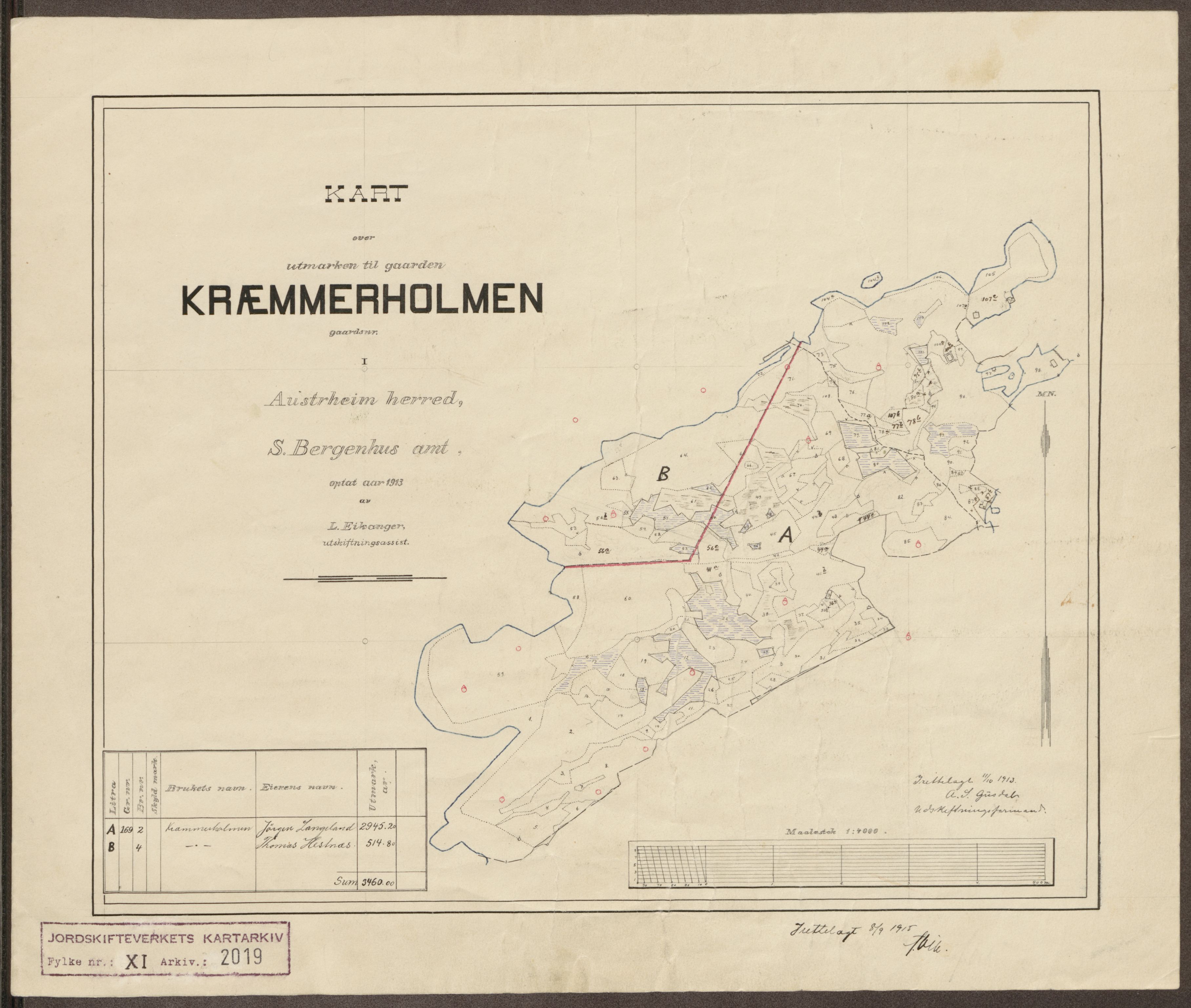 Jordskifteverkets kartarkiv, RA/S-3929/T, 1859-1988, p. 2205