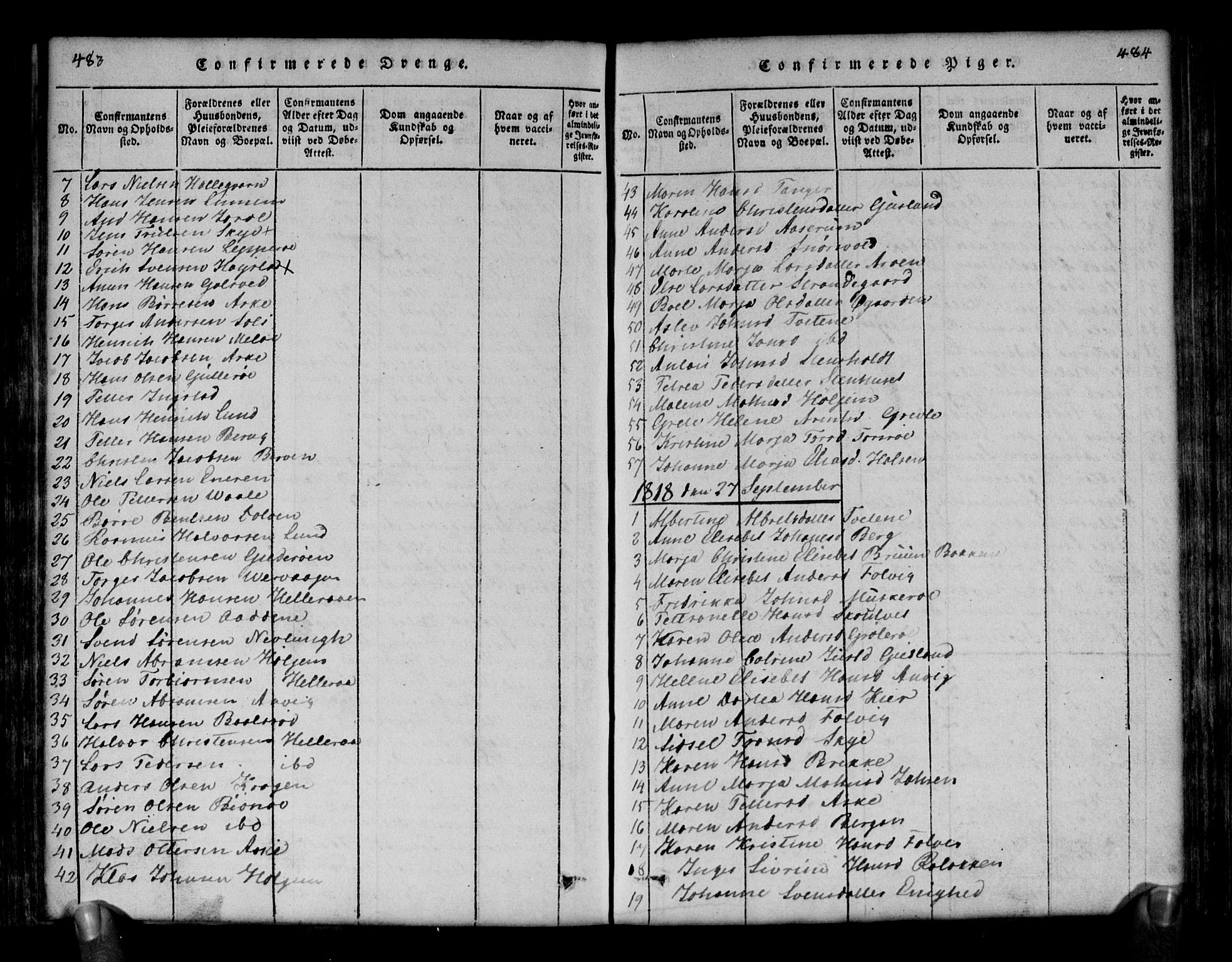 Brunlanes kirkebøker, SAKO/A-342/G/Ga/L0001: Parish register (copy) no. I 1, 1814-1834, p. 483-484