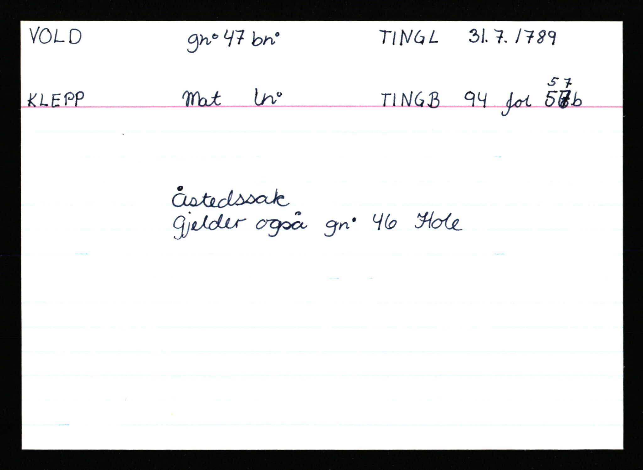 Statsarkivet i Stavanger, AV/SAST-A-101971/03/Y/Ym/L0067: Åstedskort sortert etter gårdsnavn: Vik - Vold, 1600-1950, p. 633
