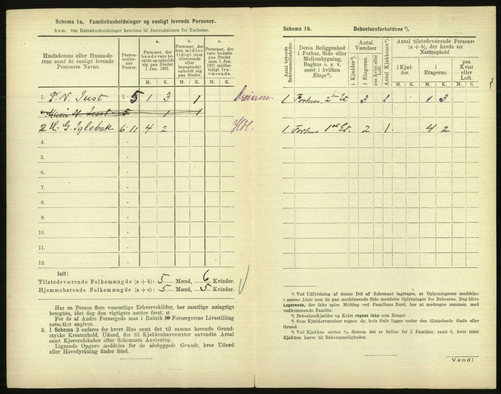 RA, 1891 census for 1001 Kristiansand, 1891, p. 595