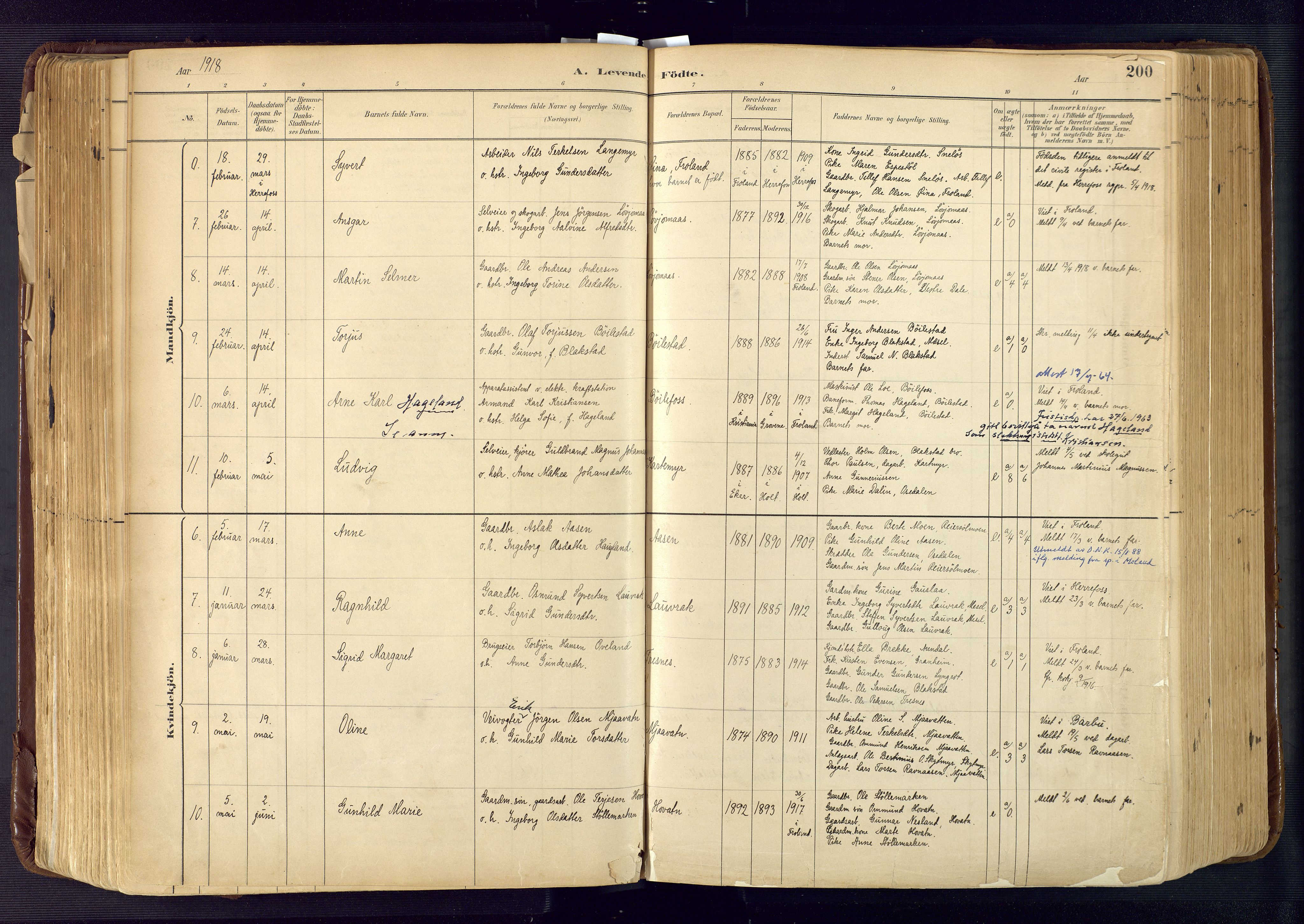 Froland sokneprestkontor, SAK/1111-0013/F/Fa/L0005: Parish register (official) no. A 5, 1882-1921, p. 200