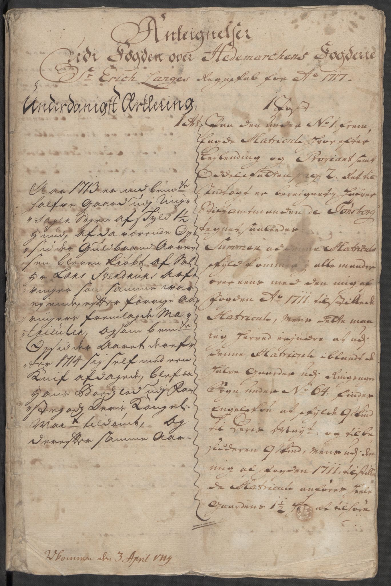 Rentekammeret inntil 1814, Reviderte regnskaper, Fogderegnskap, AV/RA-EA-4092/R16/L1056: Fogderegnskap Hedmark, 1717, p. 439