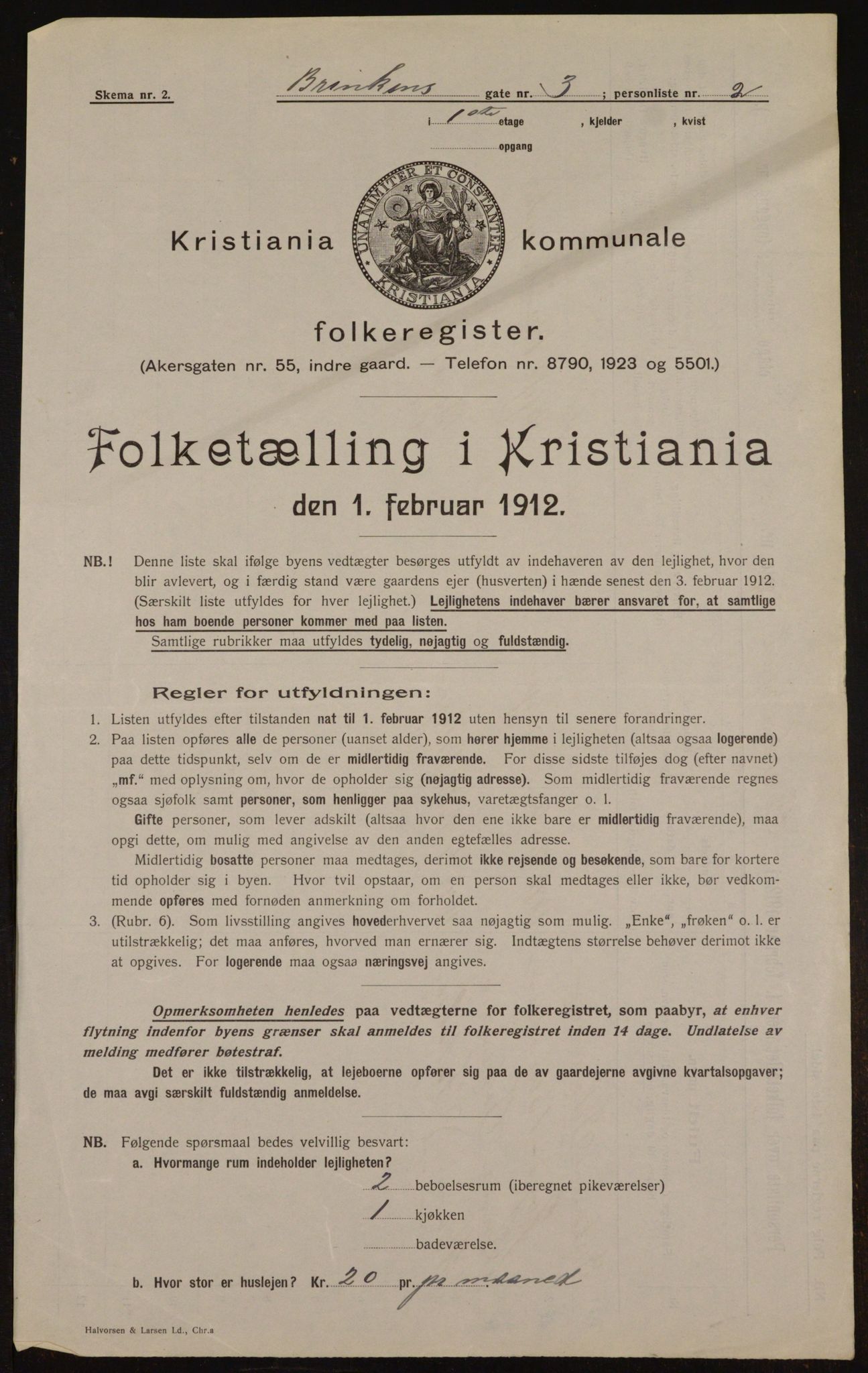 OBA, Municipal Census 1912 for Kristiania, 1912, p. 8629