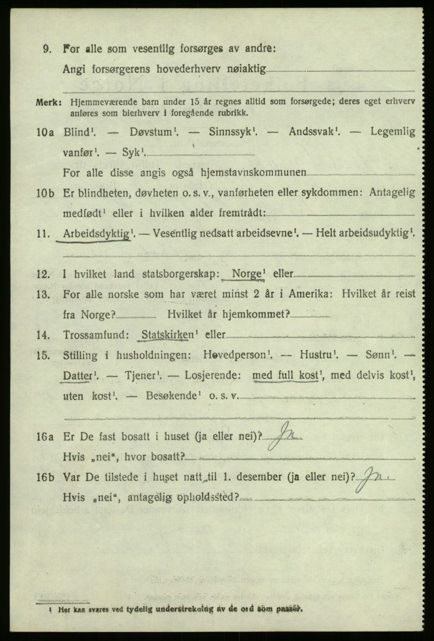 SAB, 1920 census for Nord-Vågsøy, 1920, p. 1041