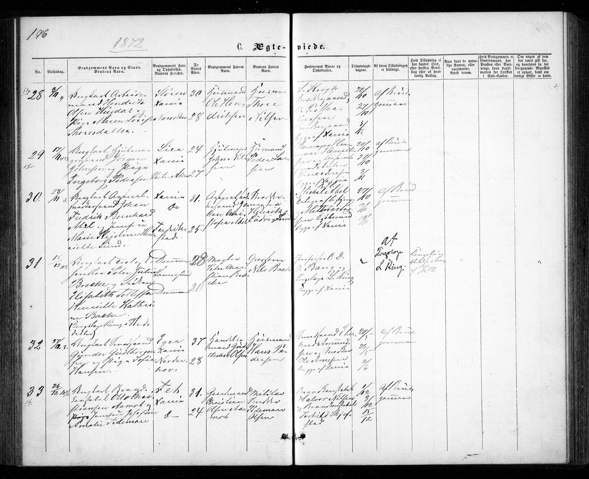 Garnisonsmenigheten Kirkebøker, AV/SAO-A-10846/G/Ga/L0006: Parish register (copy) no. 6, 1860-1880, p. 196