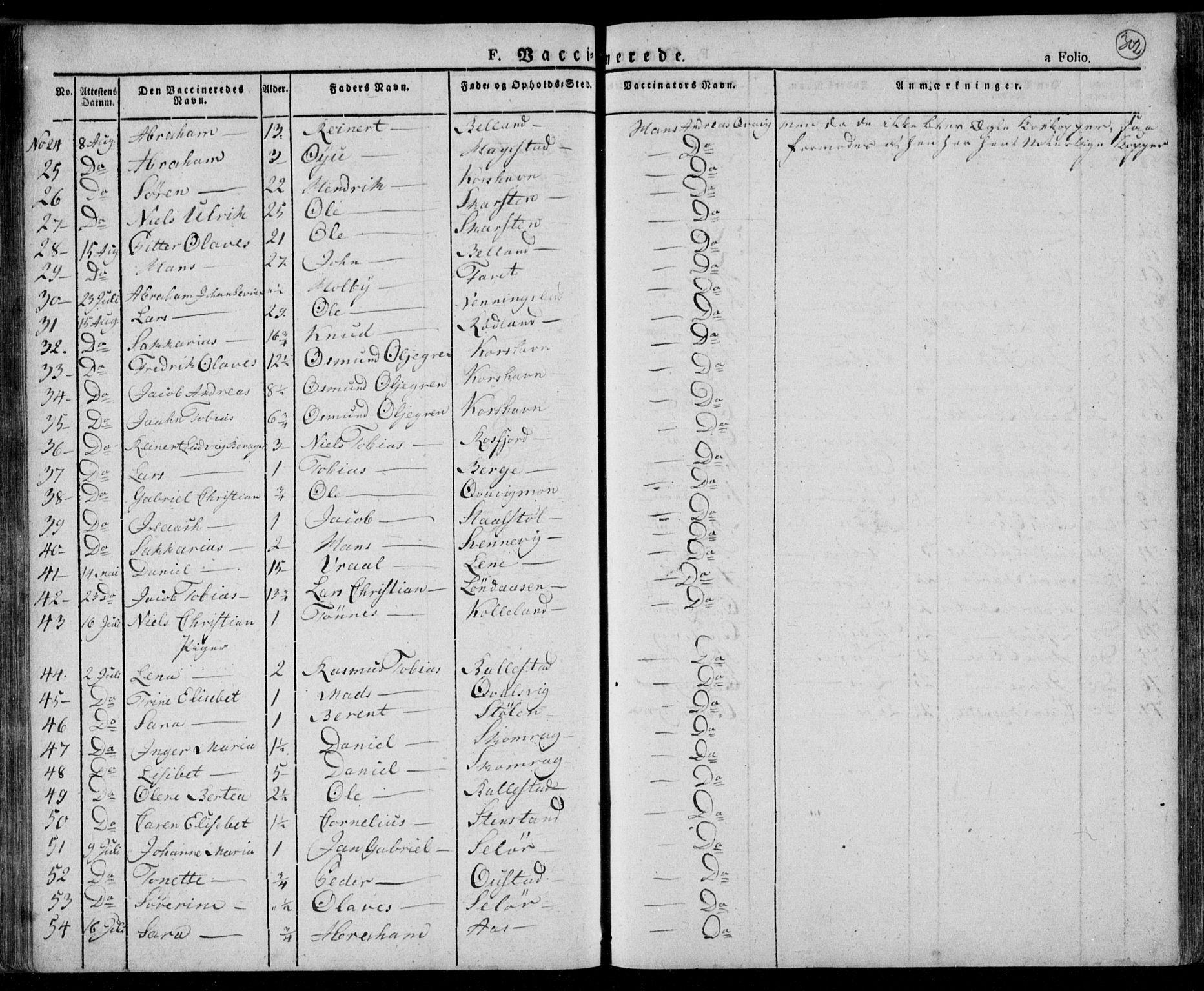 Lyngdal sokneprestkontor, AV/SAK-1111-0029/F/Fa/Fac/L0007: Parish register (official) no. A 7, 1825-1838, p. 302