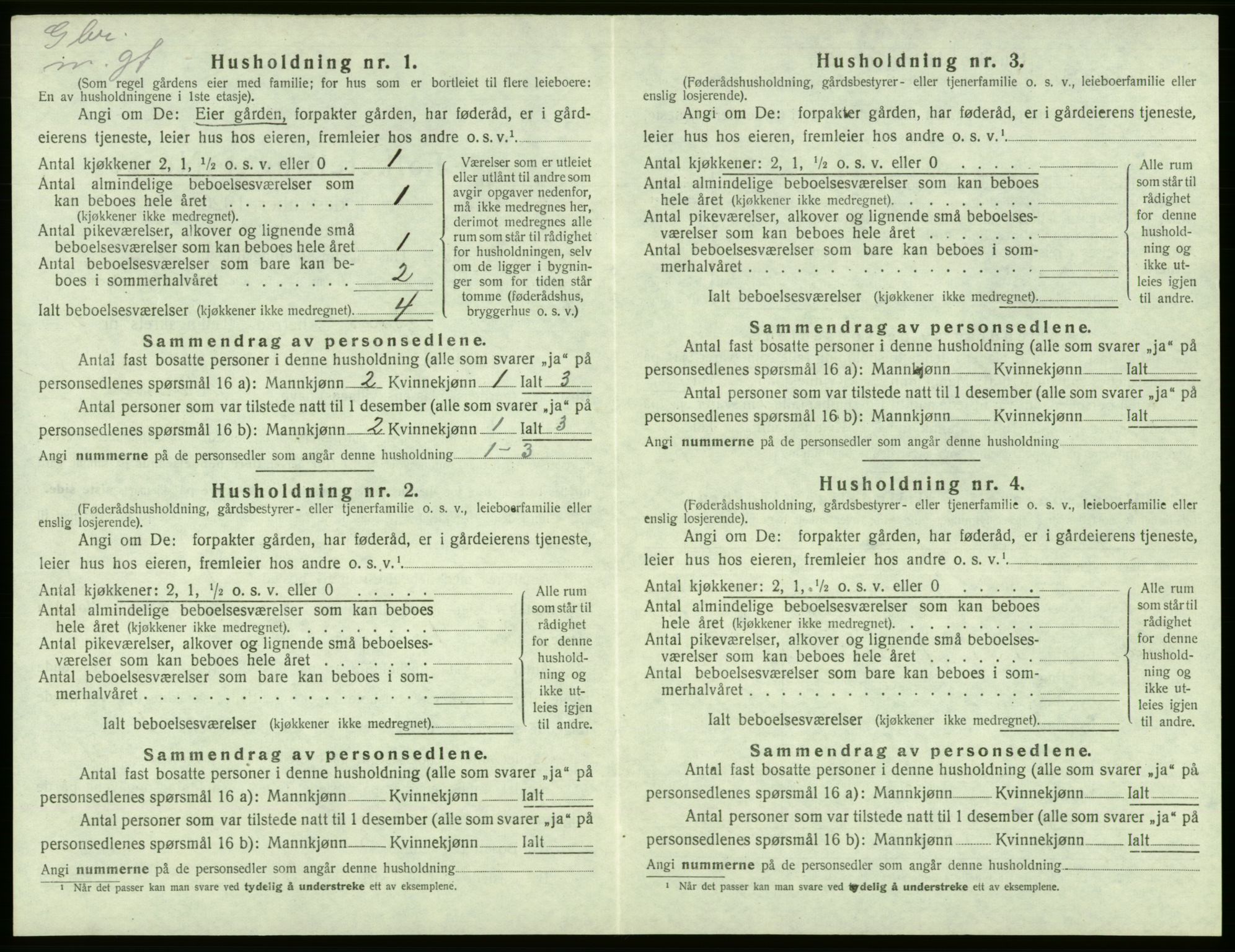 SAB, 1920 census for Tysnes, 1920, p. 164