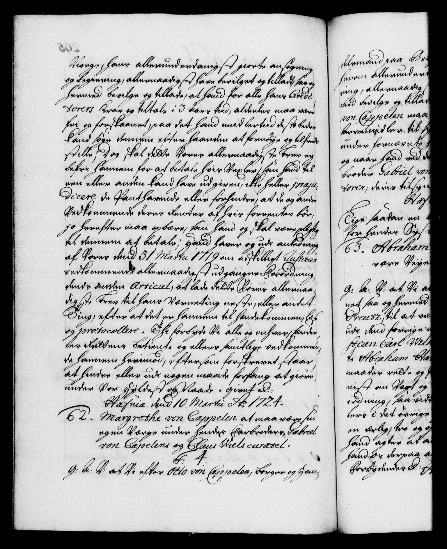 Danske Kanselli 1572-1799, AV/RA-EA-3023/F/Fc/Fca/Fcaa/L0024: Norske registre, 1723-1725, p. 295b