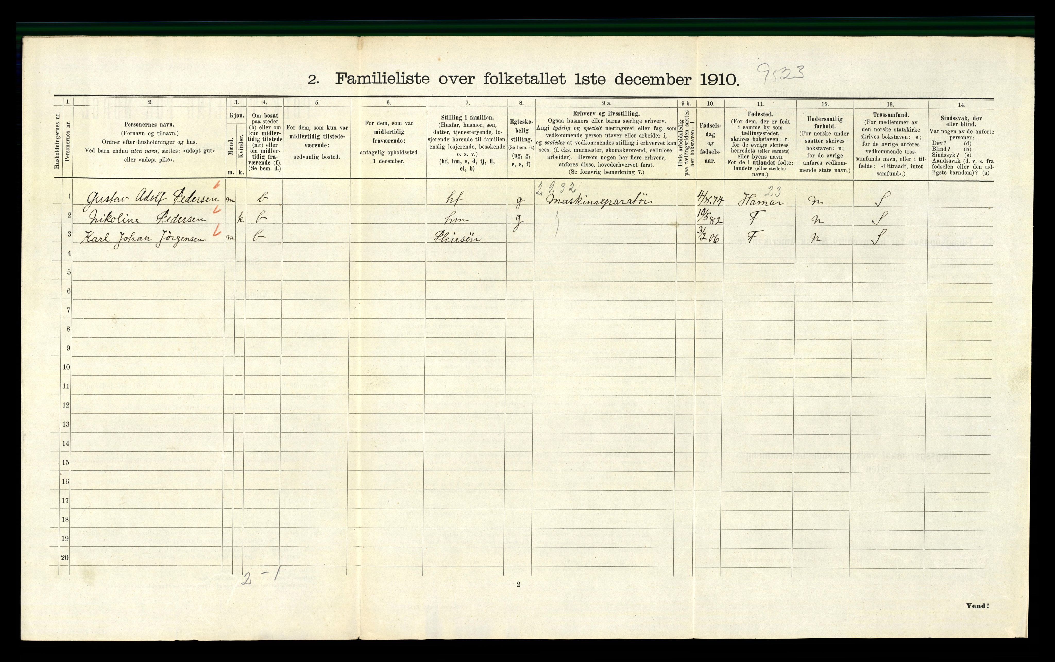 RA, 1910 census for Kristiania, 1910, p. 73958