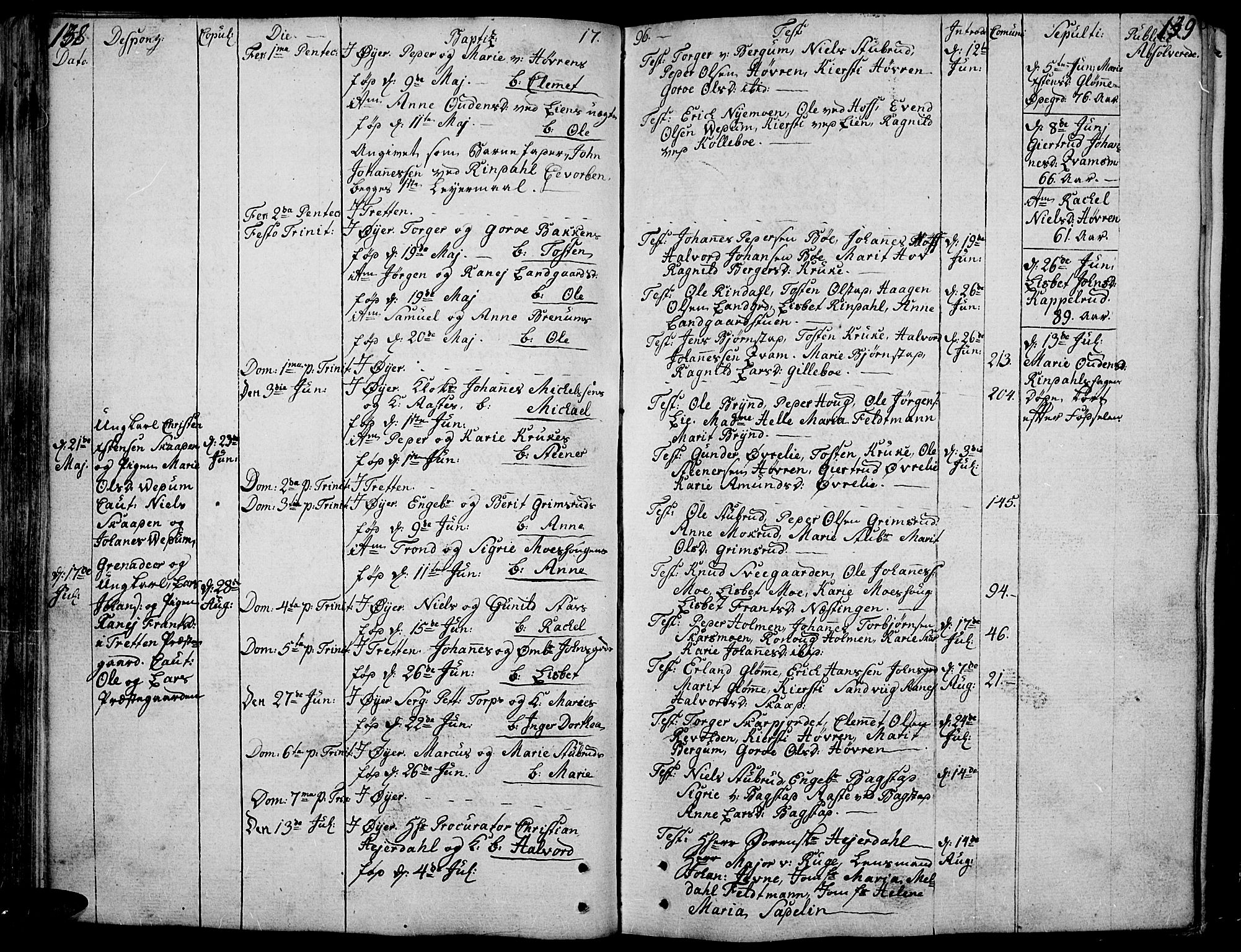 Øyer prestekontor, SAH/PREST-084/H/Ha/Haa/L0003: Parish register (official) no. 3, 1784-1824, p. 138-139