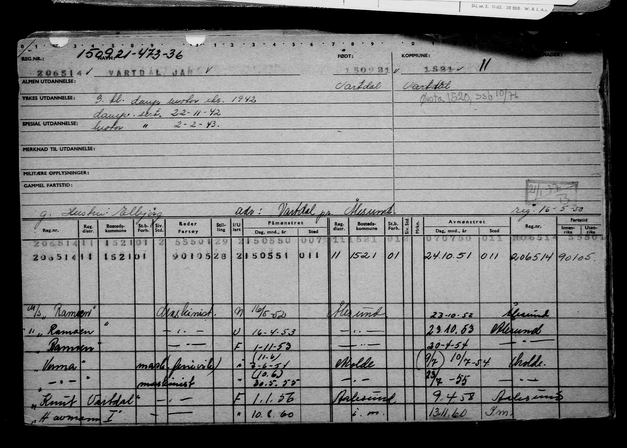 Direktoratet for sjømenn, AV/RA-S-3545/G/Gb/L0198: Hovedkort, 1921, p. 24