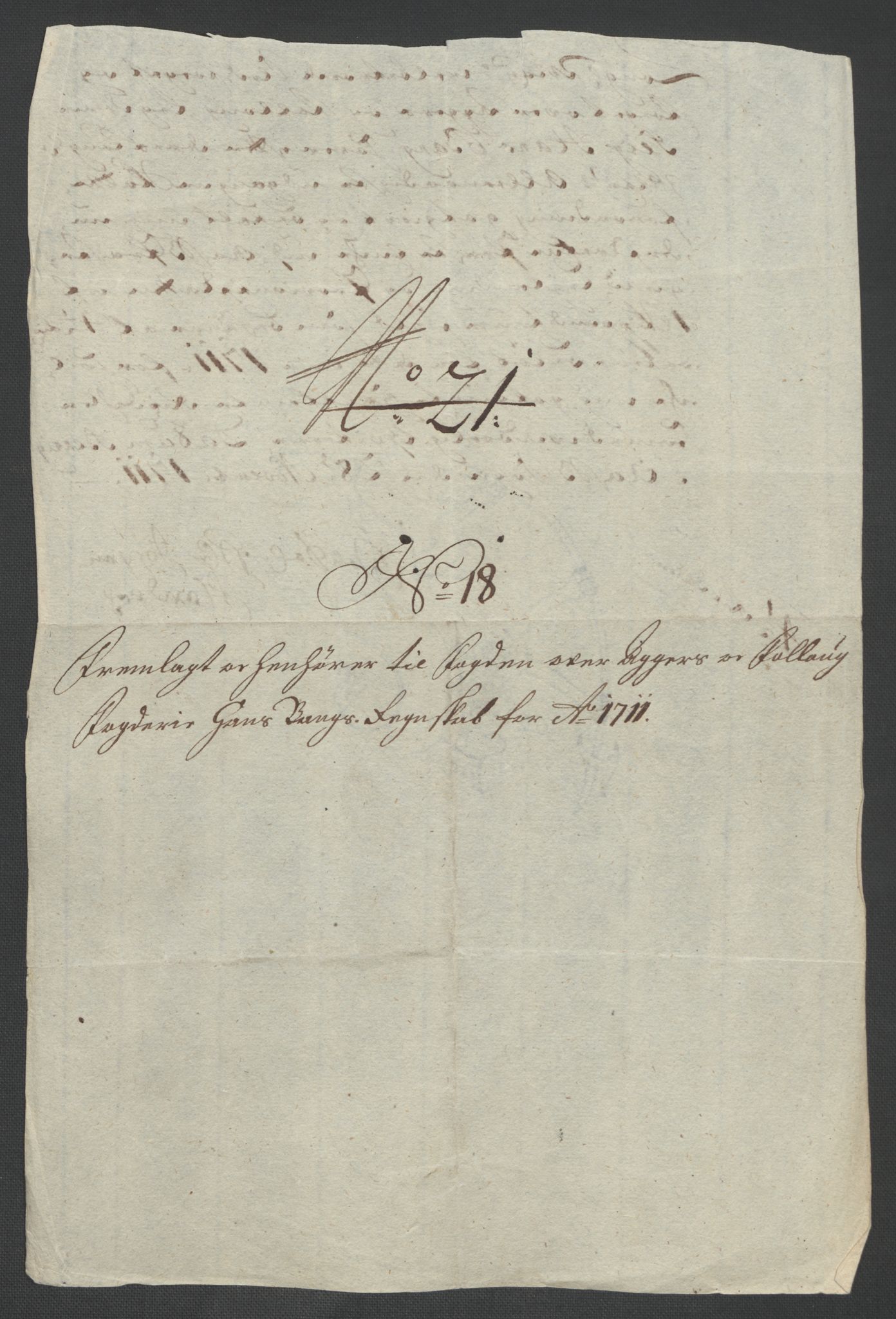 Rentekammeret inntil 1814, Reviderte regnskaper, Fogderegnskap, AV/RA-EA-4092/R10/L0448: Fogderegnskap Aker og Follo, 1710-1711, p. 334