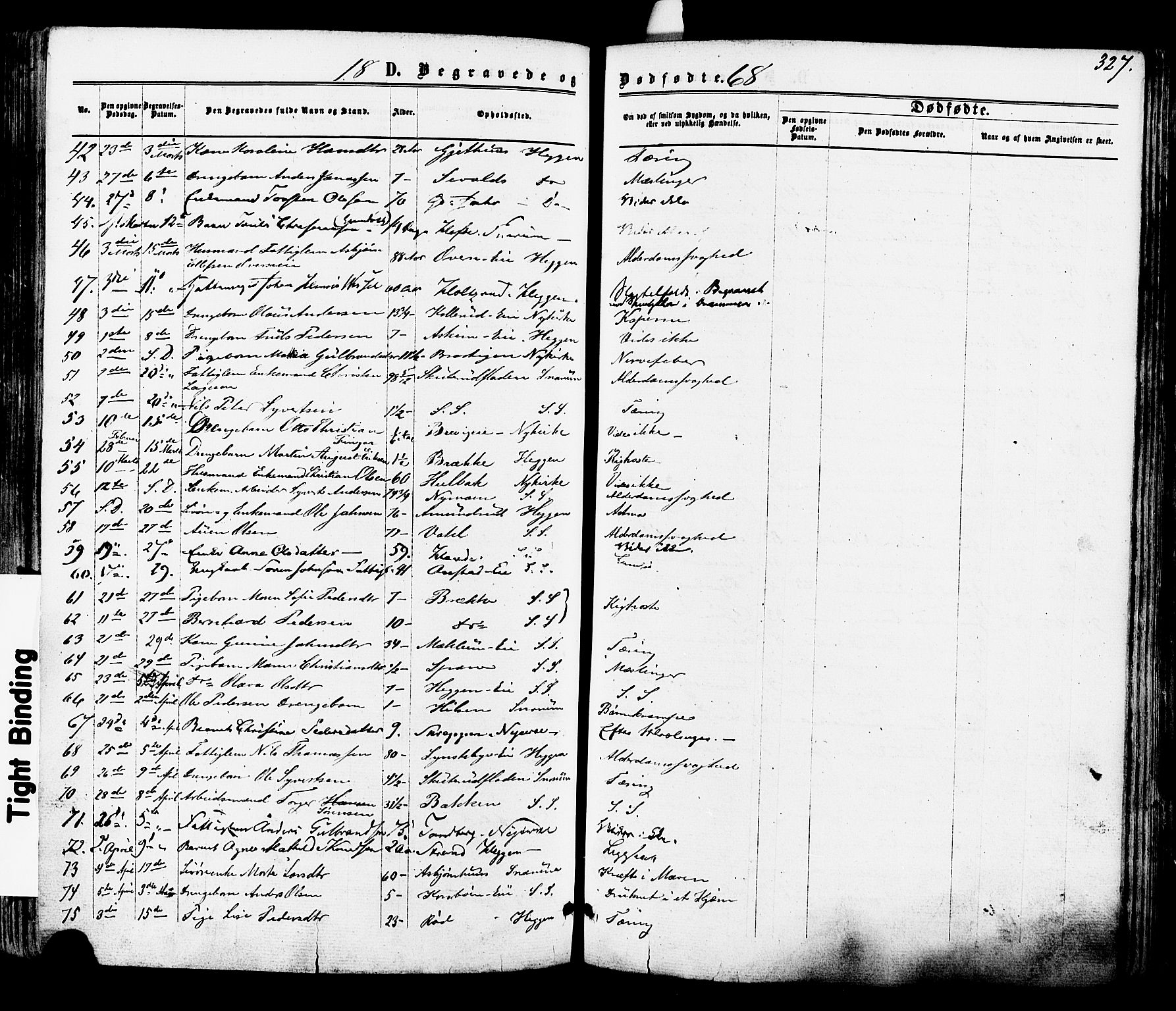 Modum kirkebøker, AV/SAKO-A-234/F/Fa/L0010: Parish register (official) no. 10, 1865-1876, p. 327