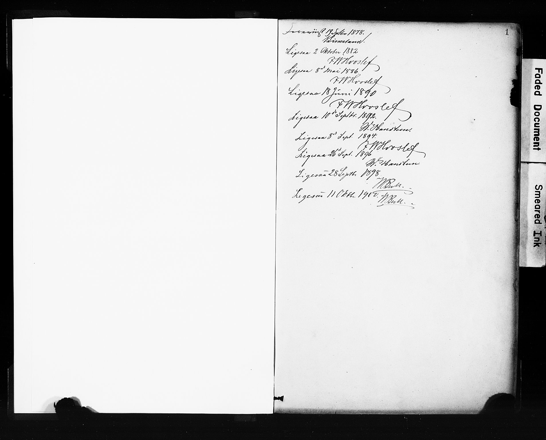 Evanger sokneprestembete, SAB/A-99924: Parish register (official) no. A 1, 1877-1899, p. 1