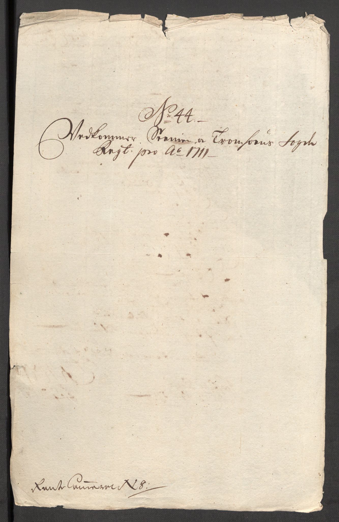 Rentekammeret inntil 1814, Reviderte regnskaper, Fogderegnskap, AV/RA-EA-4092/R68/L4758: Fogderegnskap Senja og Troms, 1711-1712, p. 274