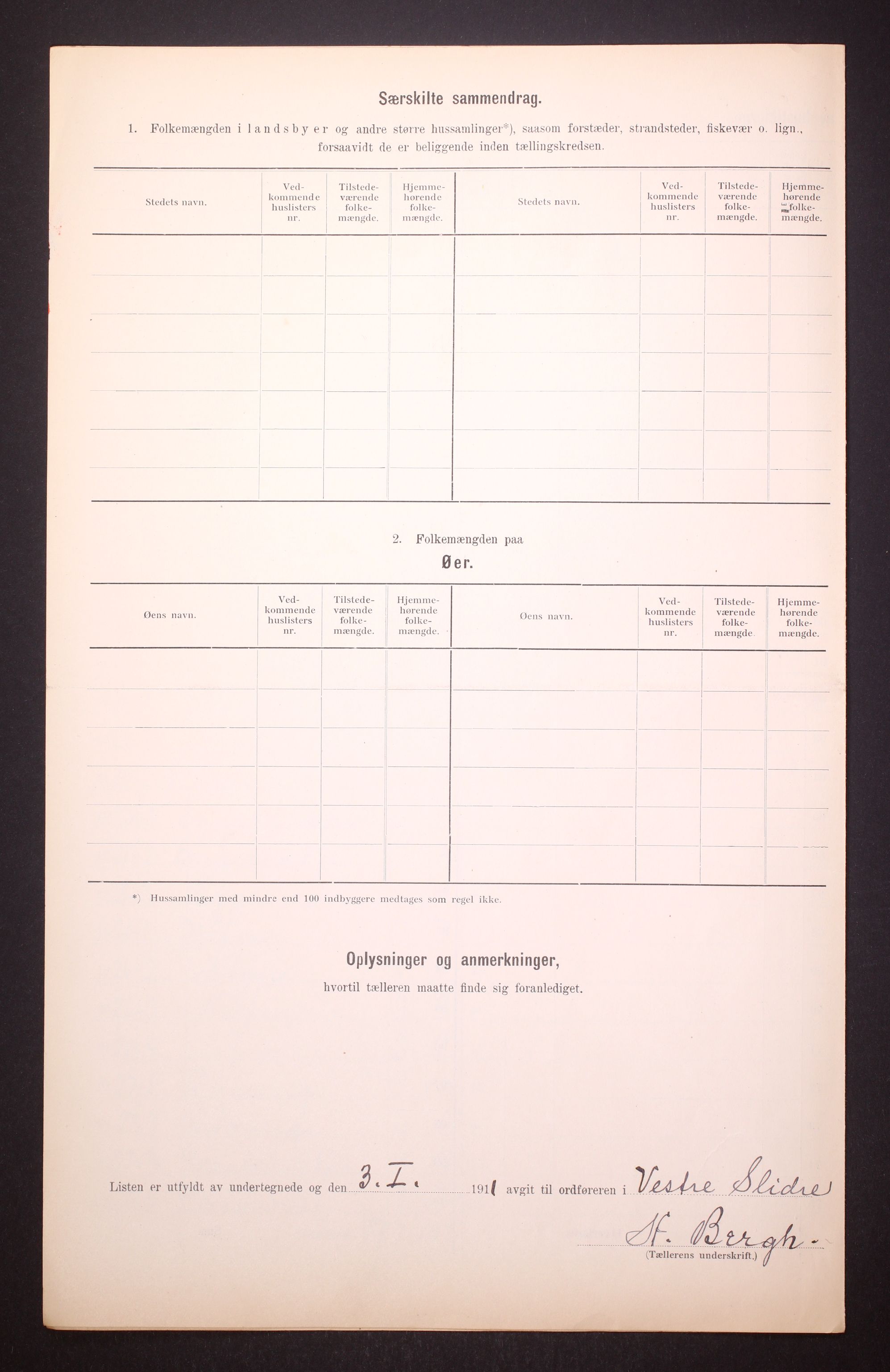 RA, 1910 census for Vestre Slidre, 1910, p. 9
