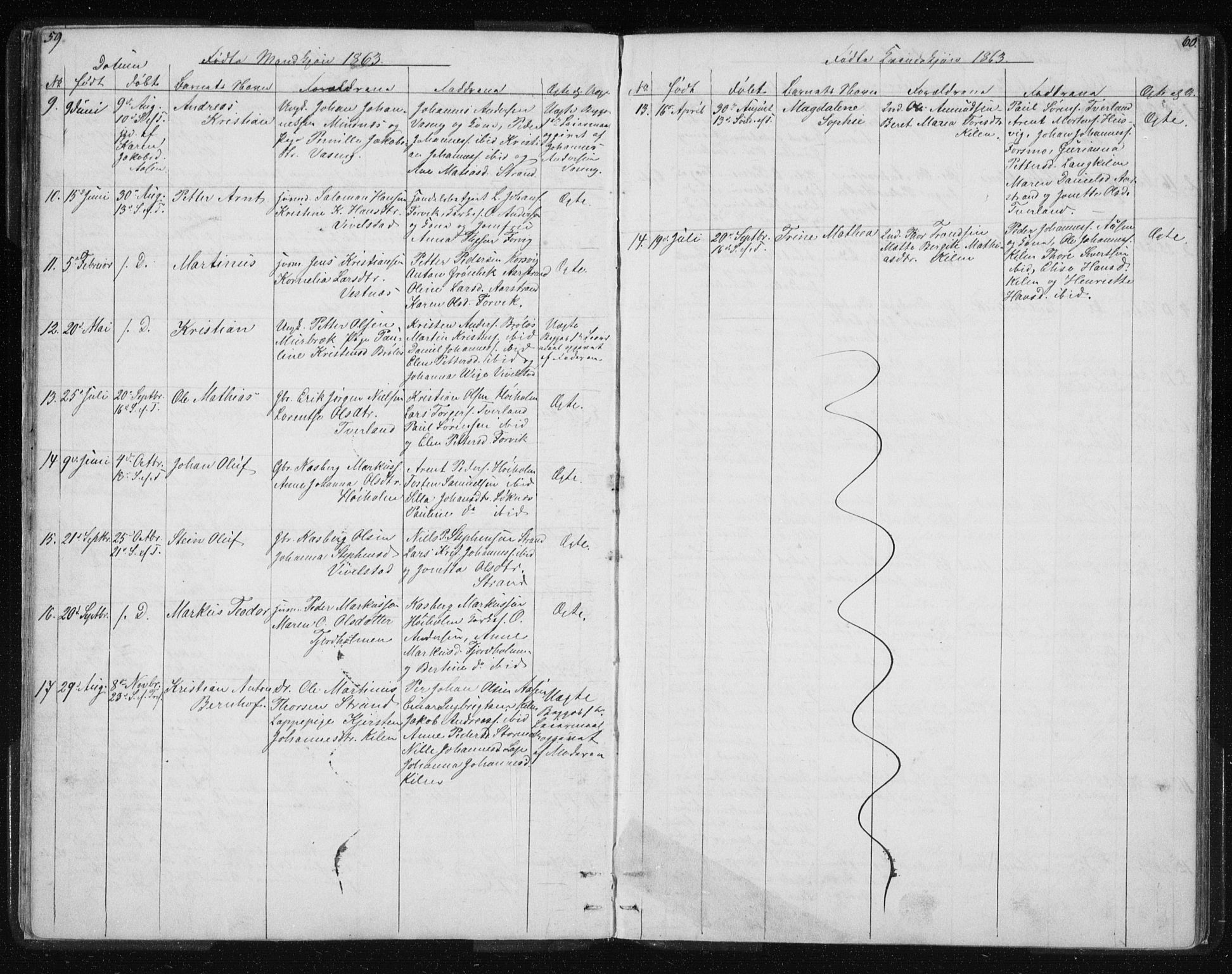 Ministerialprotokoller, klokkerbøker og fødselsregistre - Nordland, AV/SAT-A-1459/819/L0275: Parish register (copy) no. 819C01, 1841-1868, p. 59-60