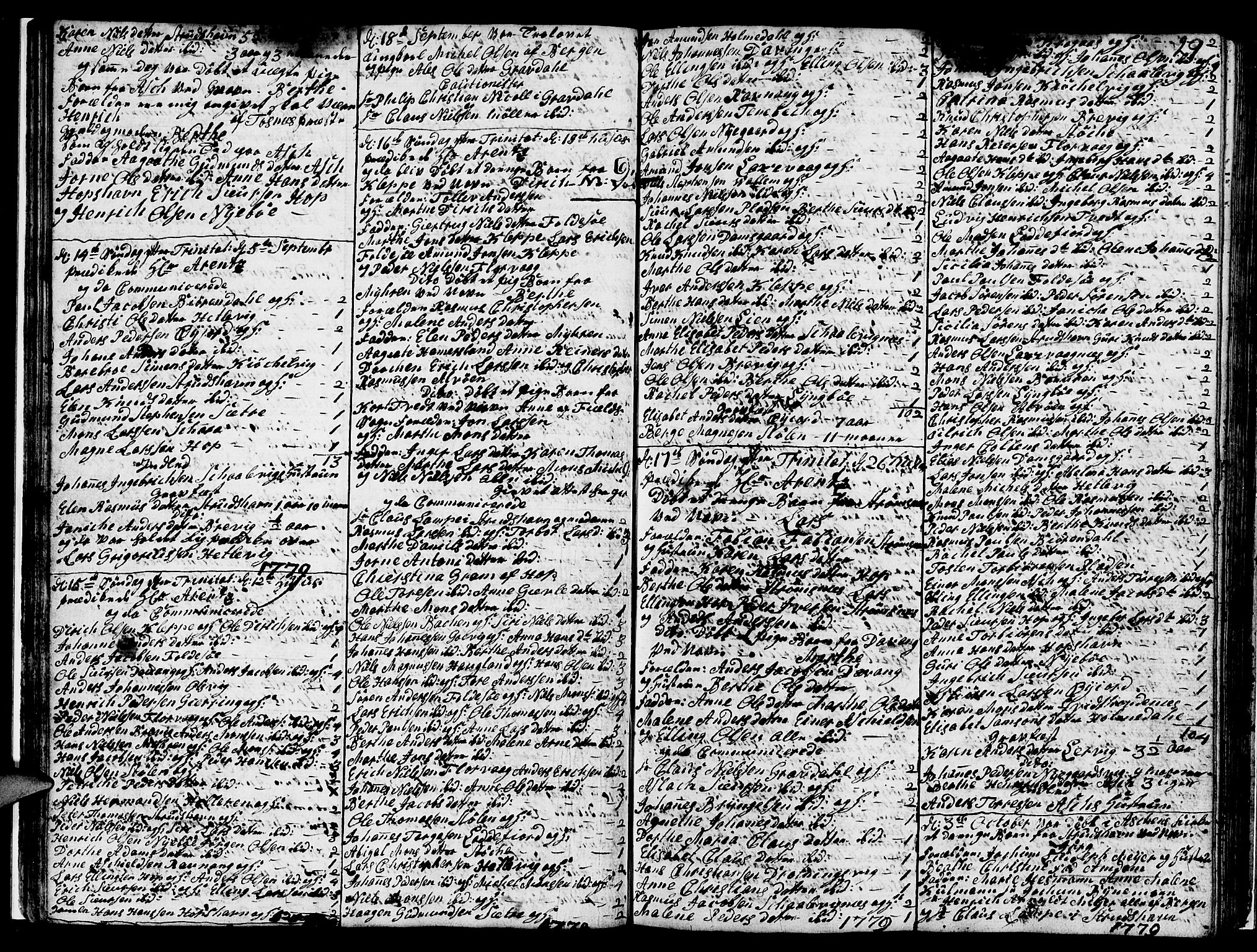 Askøy Sokneprestembete, AV/SAB-A-74101/H/Ha/Hab/Haba/L0001: Parish register (copy) no. A 1, 1775-1792, p. 29