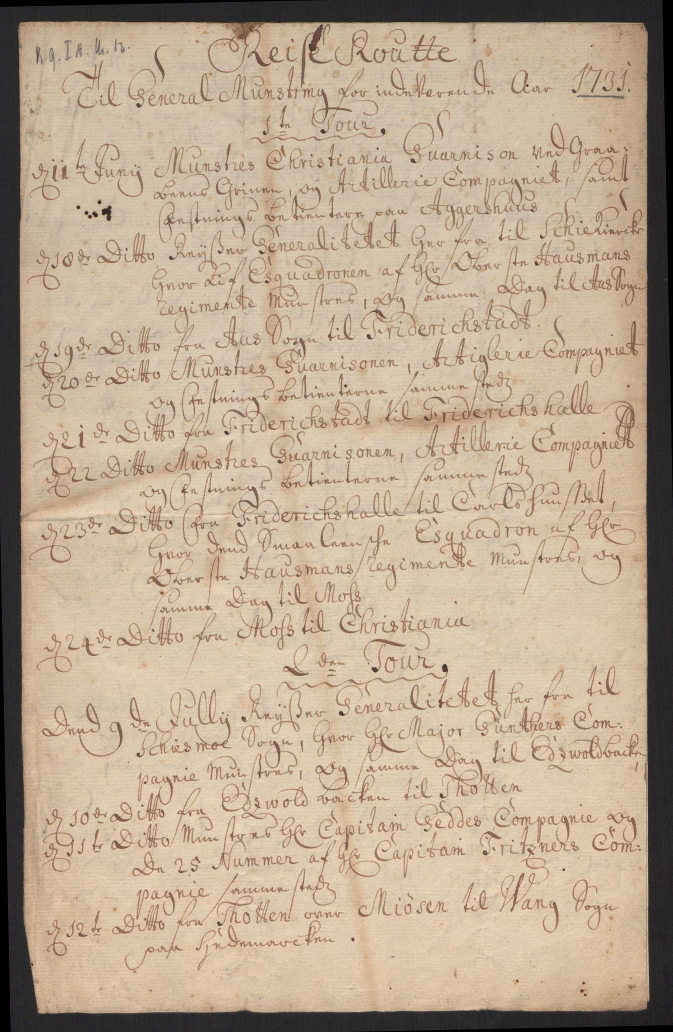 Kommanderende general (KG I) med Det norske krigsdirektorium, AV/RA-EA-5419/B/L0013: Kommanderende generals konsepter, 1730-1733, p. 330