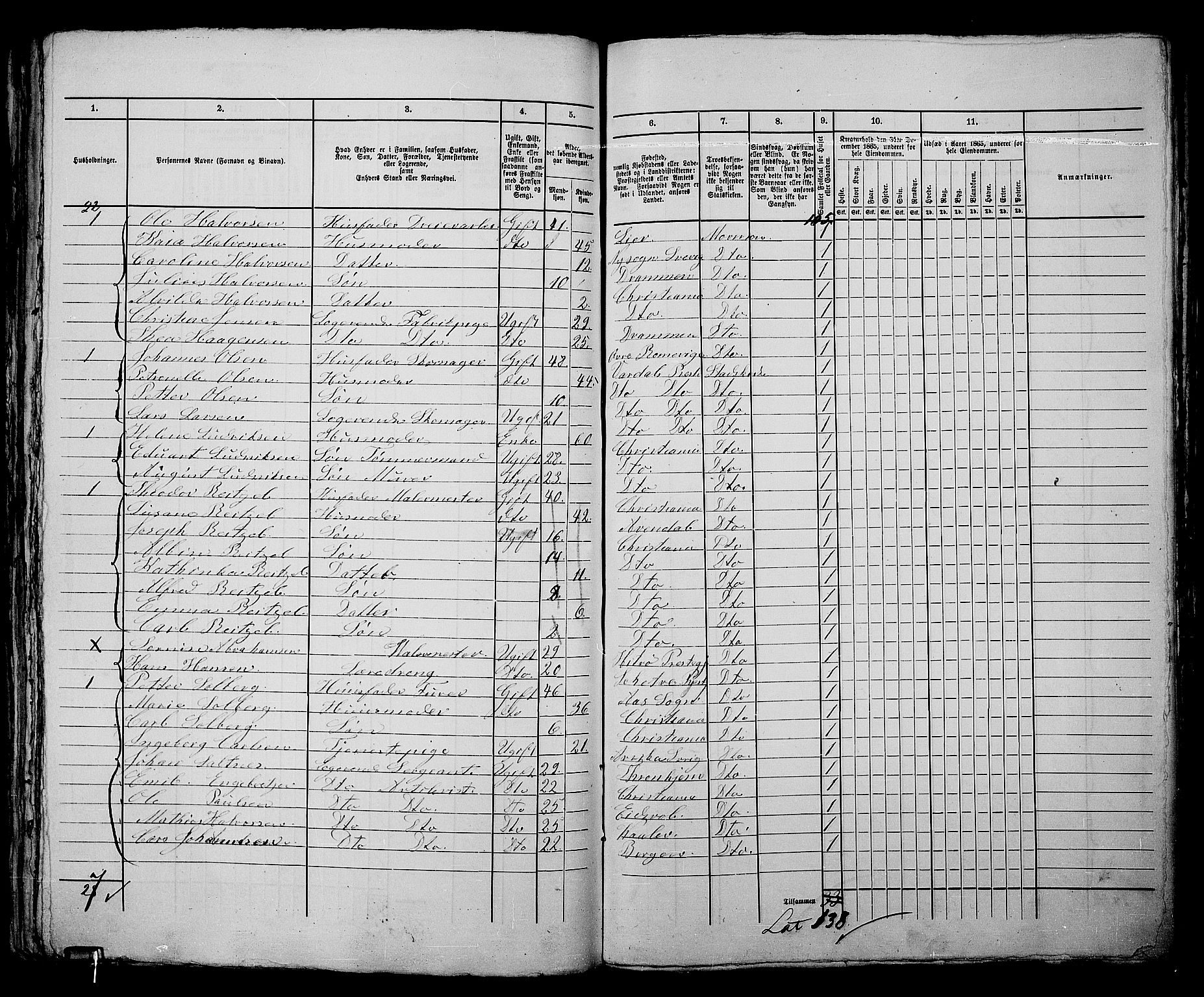 RA, 1865 census for Kristiania, 1865, p. 2666