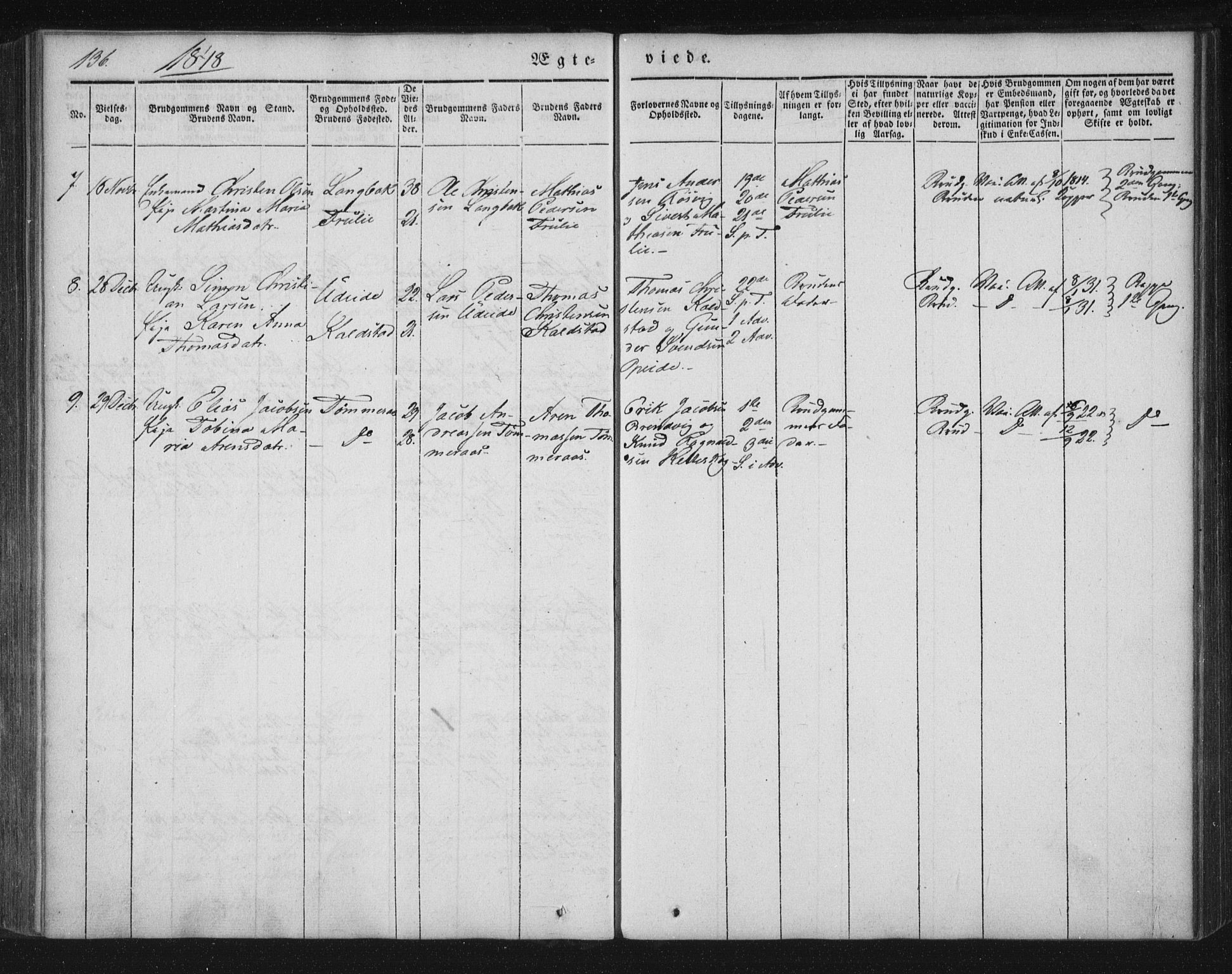 Ministerialprotokoller, klokkerbøker og fødselsregistre - Nordland, AV/SAT-A-1459/859/L0843: Parish register (official) no. 859A03, 1840-1848, p. 136