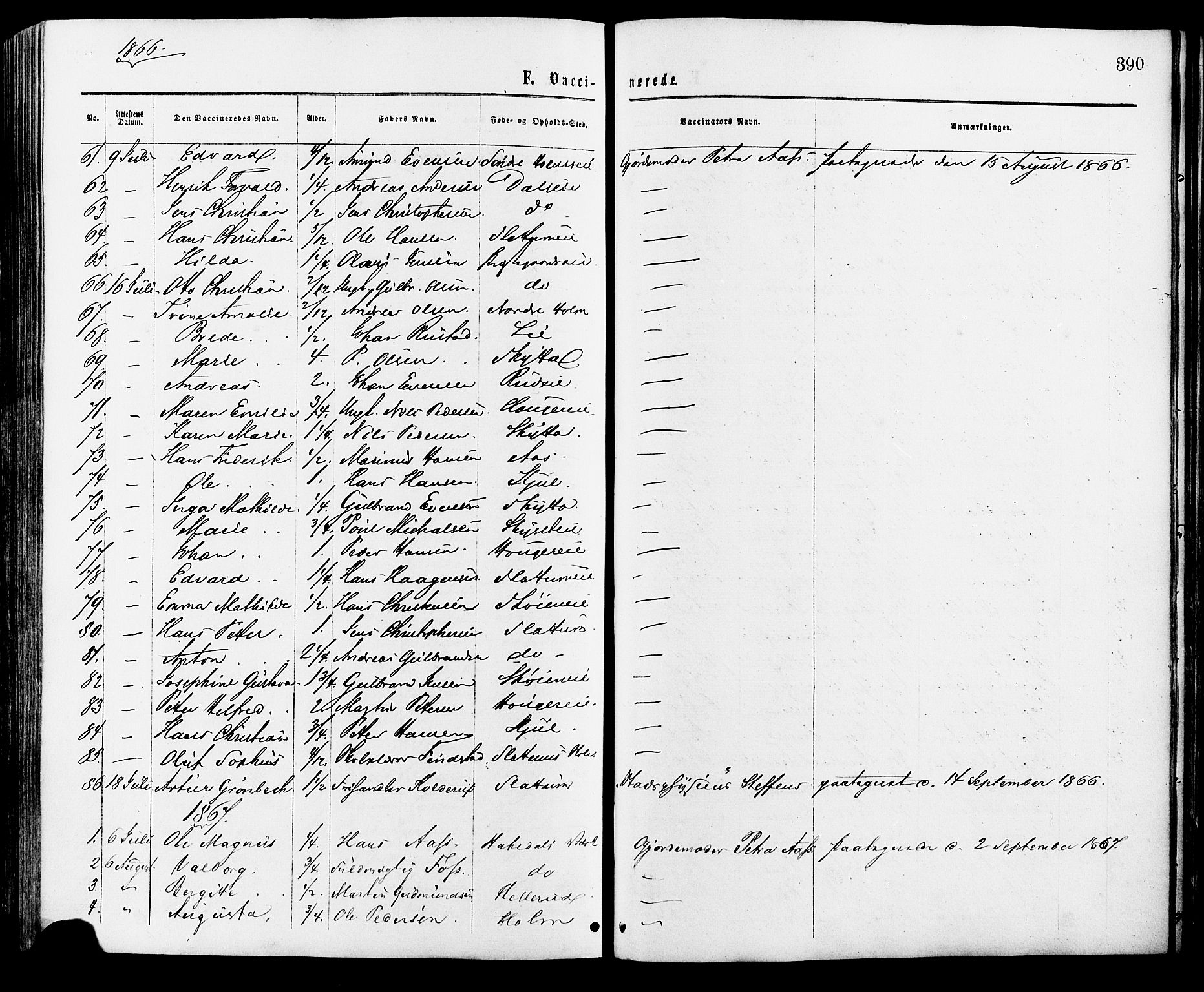 Nittedal prestekontor Kirkebøker, AV/SAO-A-10365a/F/Fa/L0006: Parish register (official) no. I 6, 1863-1878, p. 390