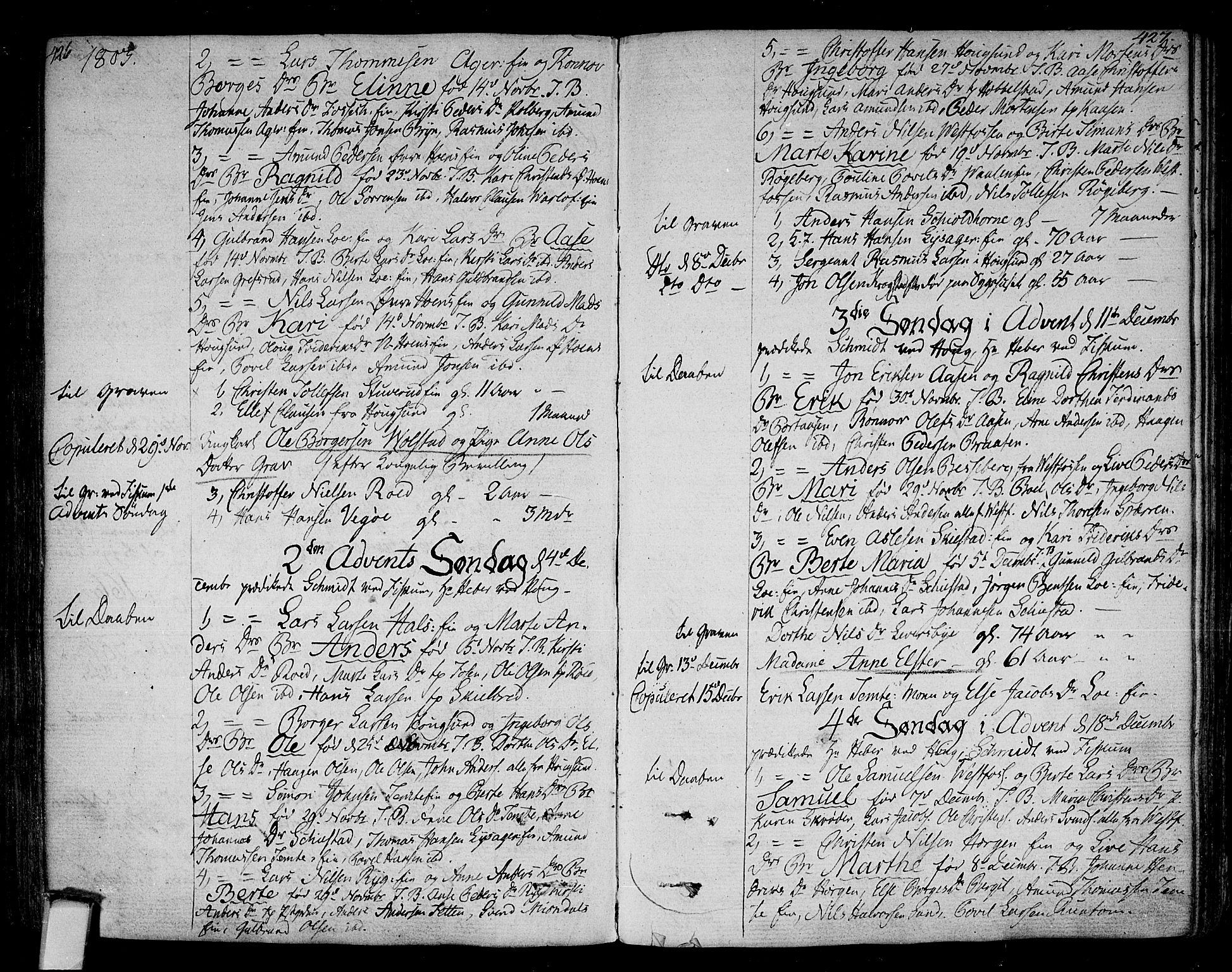 Eiker kirkebøker, SAKO/A-4/F/Fa/L0009: Parish register (official) no. I 9, 1789-1806, p. 426-427