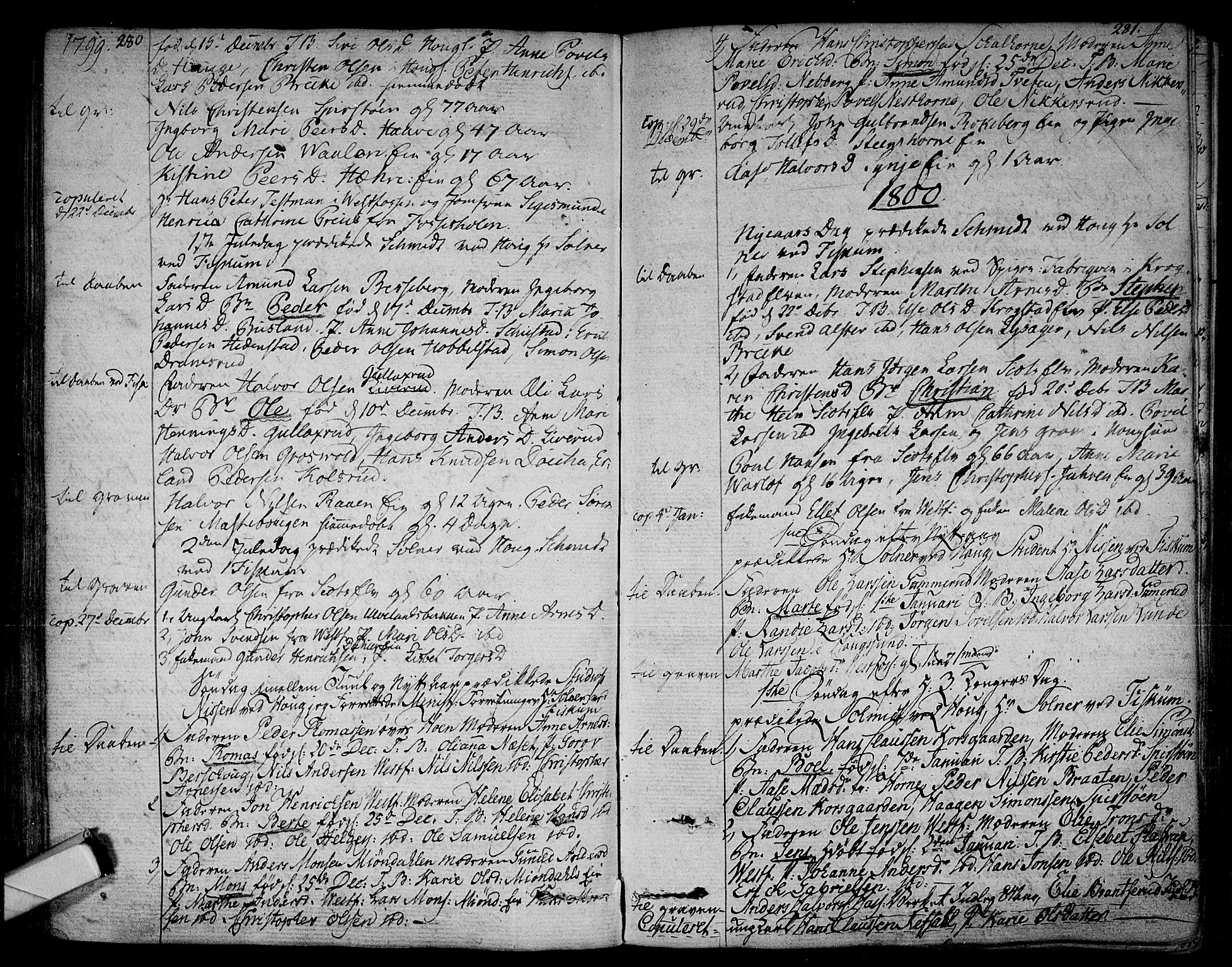 Eiker kirkebøker, SAKO/A-4/F/Fa/L0009: Parish register (official) no. I 9, 1789-1806, p. 280-281