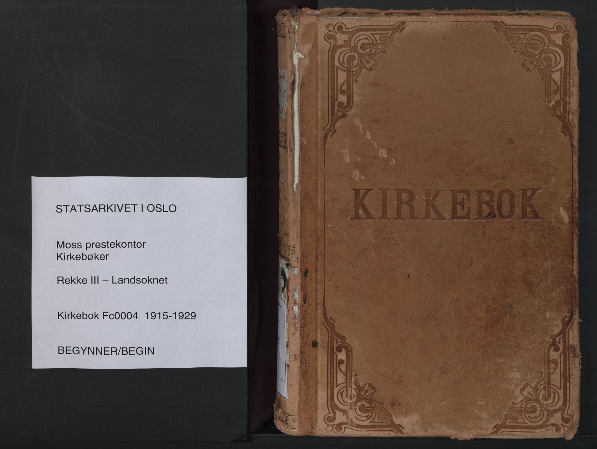 Moss prestekontor Kirkebøker, AV/SAO-A-2003/F/Fc/L0004: Parish register (official) no. III 4, 1915-1929