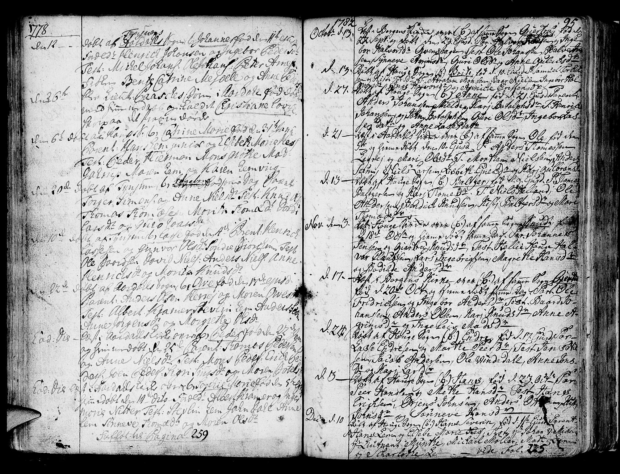 Lærdal sokneprestembete, AV/SAB-A-81201: Parish register (official) no. A 2, 1752-1782, p. 95