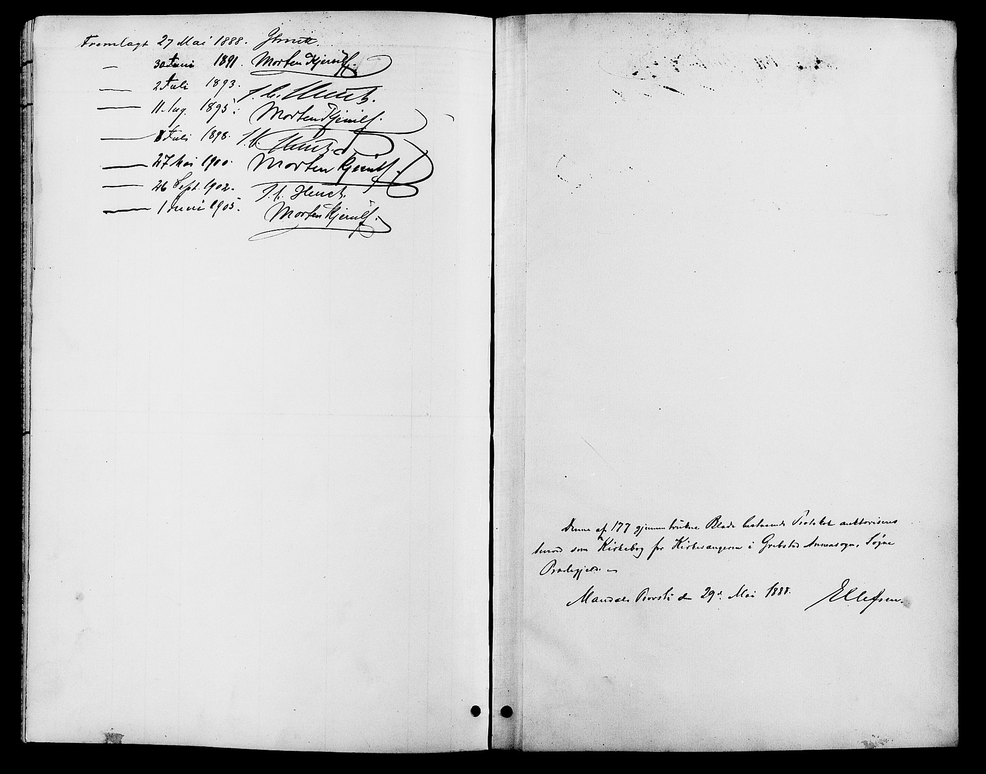 Søgne sokneprestkontor, SAK/1111-0037/F/Fb/Fba/L0004: Parish register (copy) no. B 4, 1888-1903