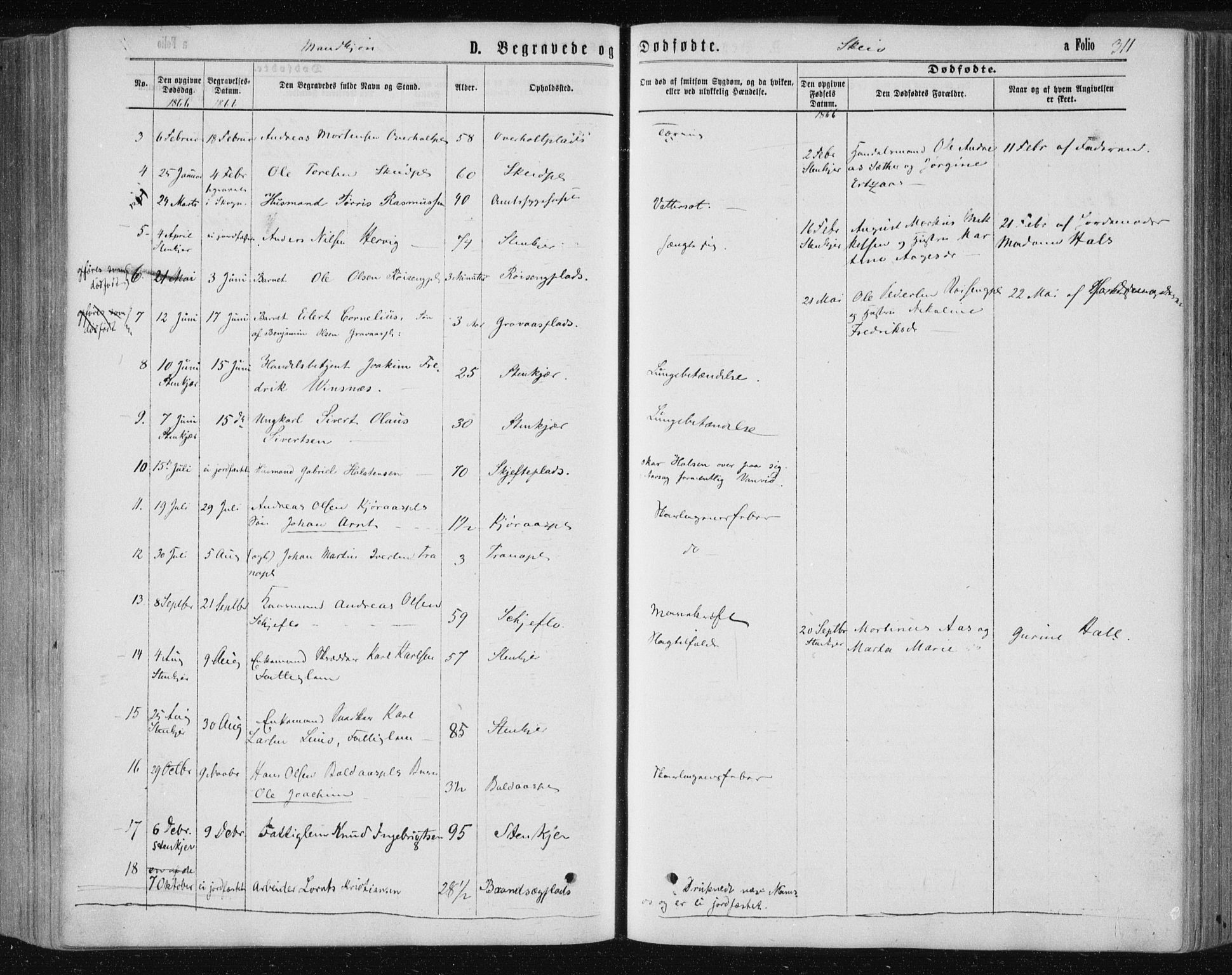 Ministerialprotokoller, klokkerbøker og fødselsregistre - Nord-Trøndelag, SAT/A-1458/735/L0345: Parish register (official) no. 735A08 /2, 1863-1872, p. 311