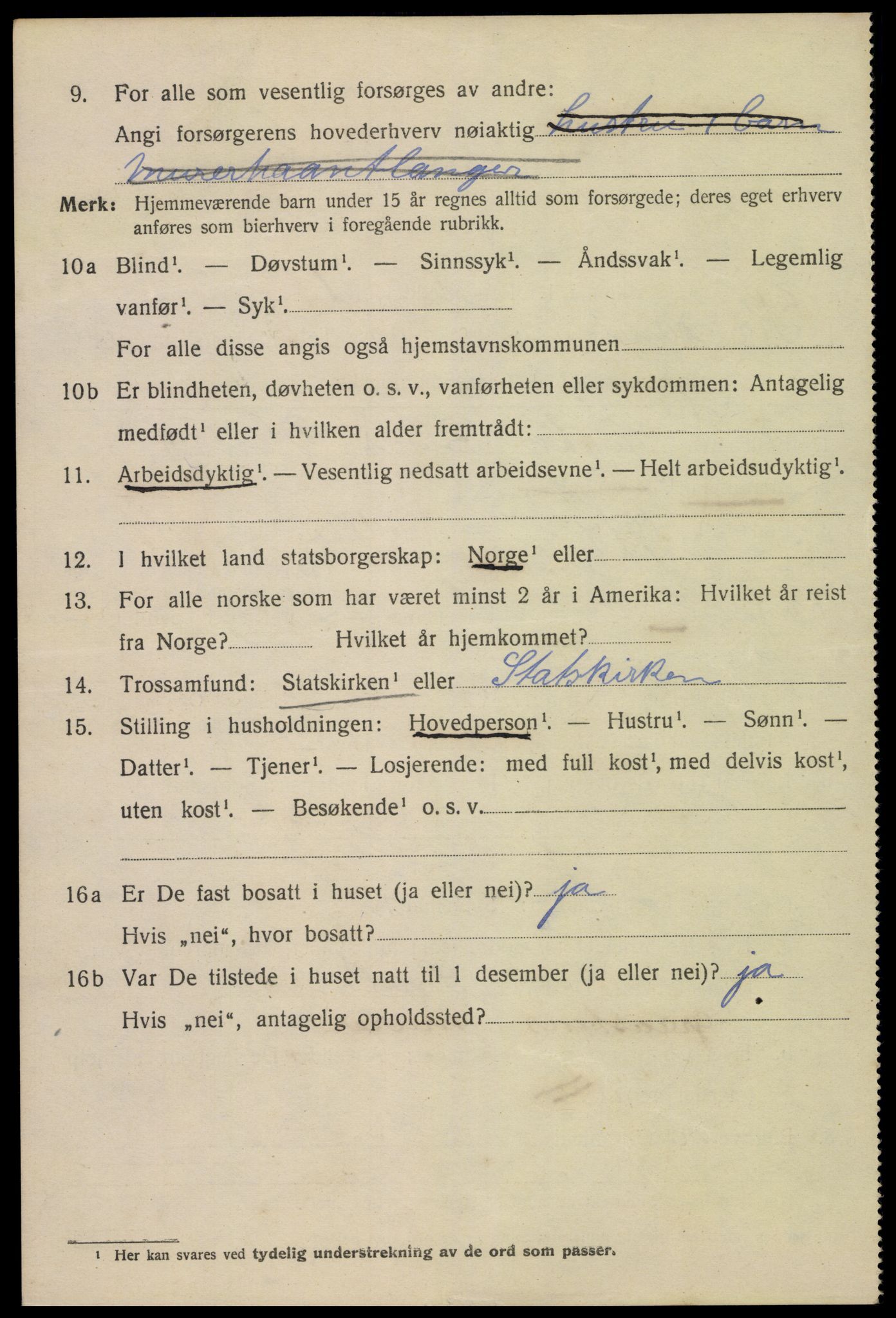 SAK, 1920 census for Kristiansand, 1920, p. 28272