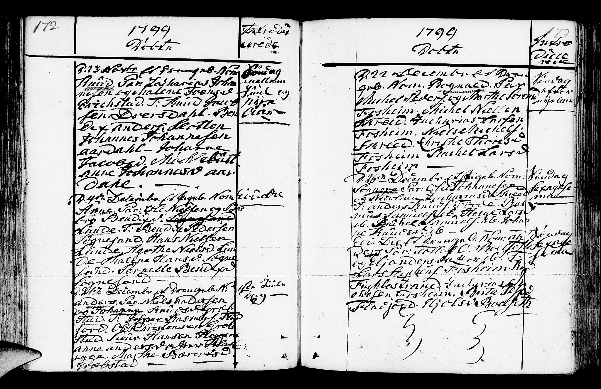 Jølster sokneprestembete, AV/SAB-A-80701/H/Haa/Haaa/L0006: Parish register (official) no. A 6, 1790-1821, p. 172-173