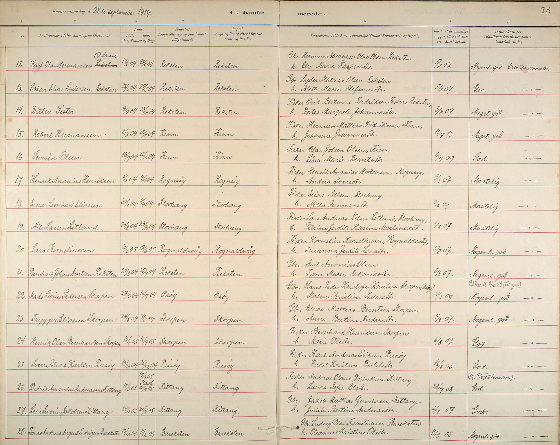 Kinn sokneprestembete, SAB/A-80801/H/Haa/Haab/L0006: Parish register (official) no. B 6, 1883-1925, p. 78