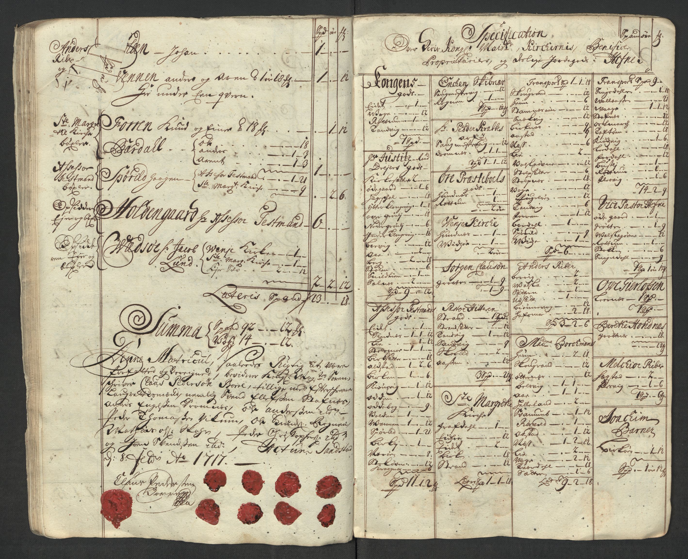 Rentekammeret inntil 1814, Reviderte regnskaper, Fogderegnskap, AV/RA-EA-4092/R57/L3865: Fogderegnskap Fosen, 1717, p. 39