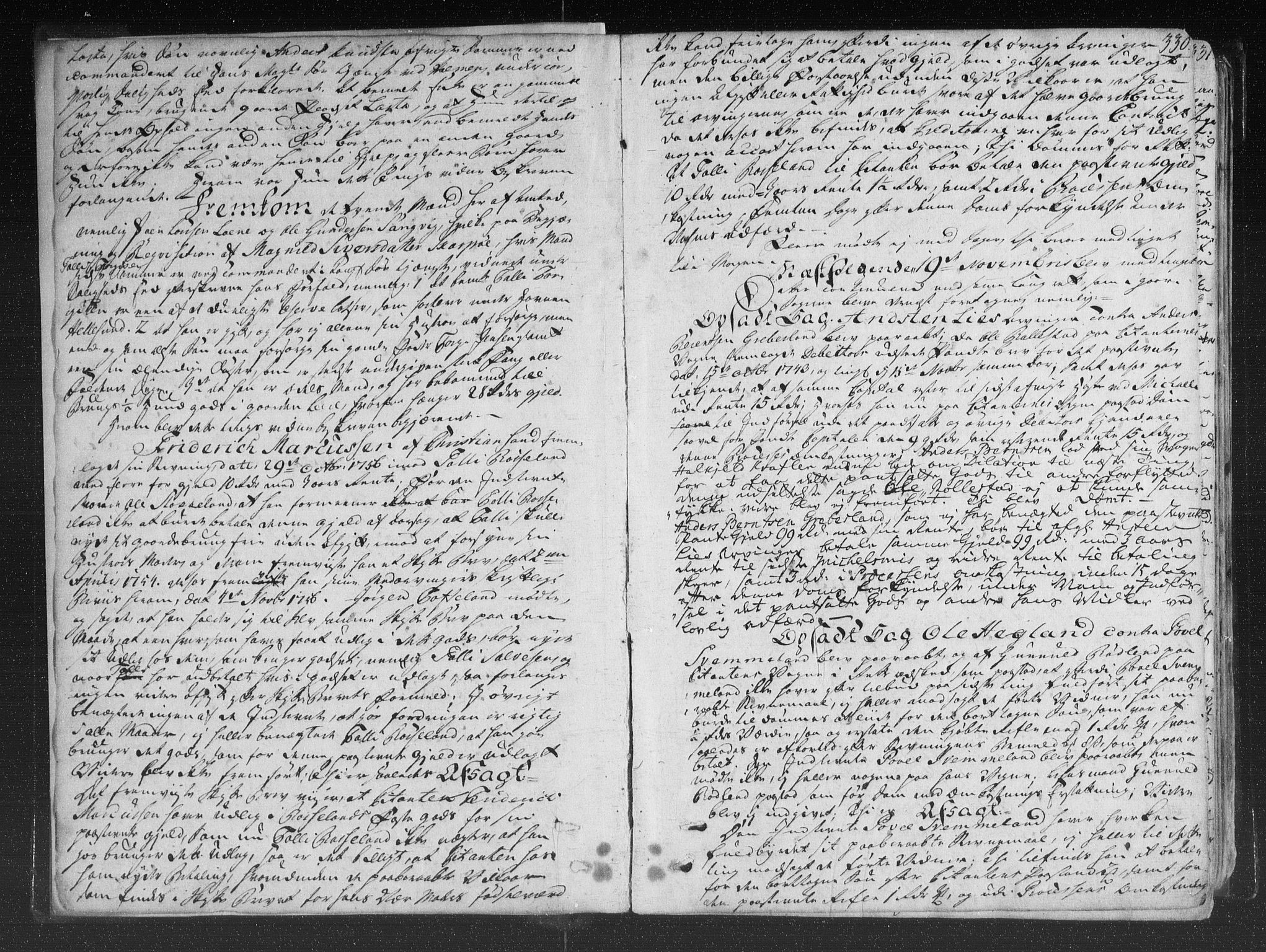 Mandal sorenskriveri, AV/SAK-1221-0005/001/F/Fa/L0031: Tingbok nr 29b, 1756-1762, p. 329b-330a