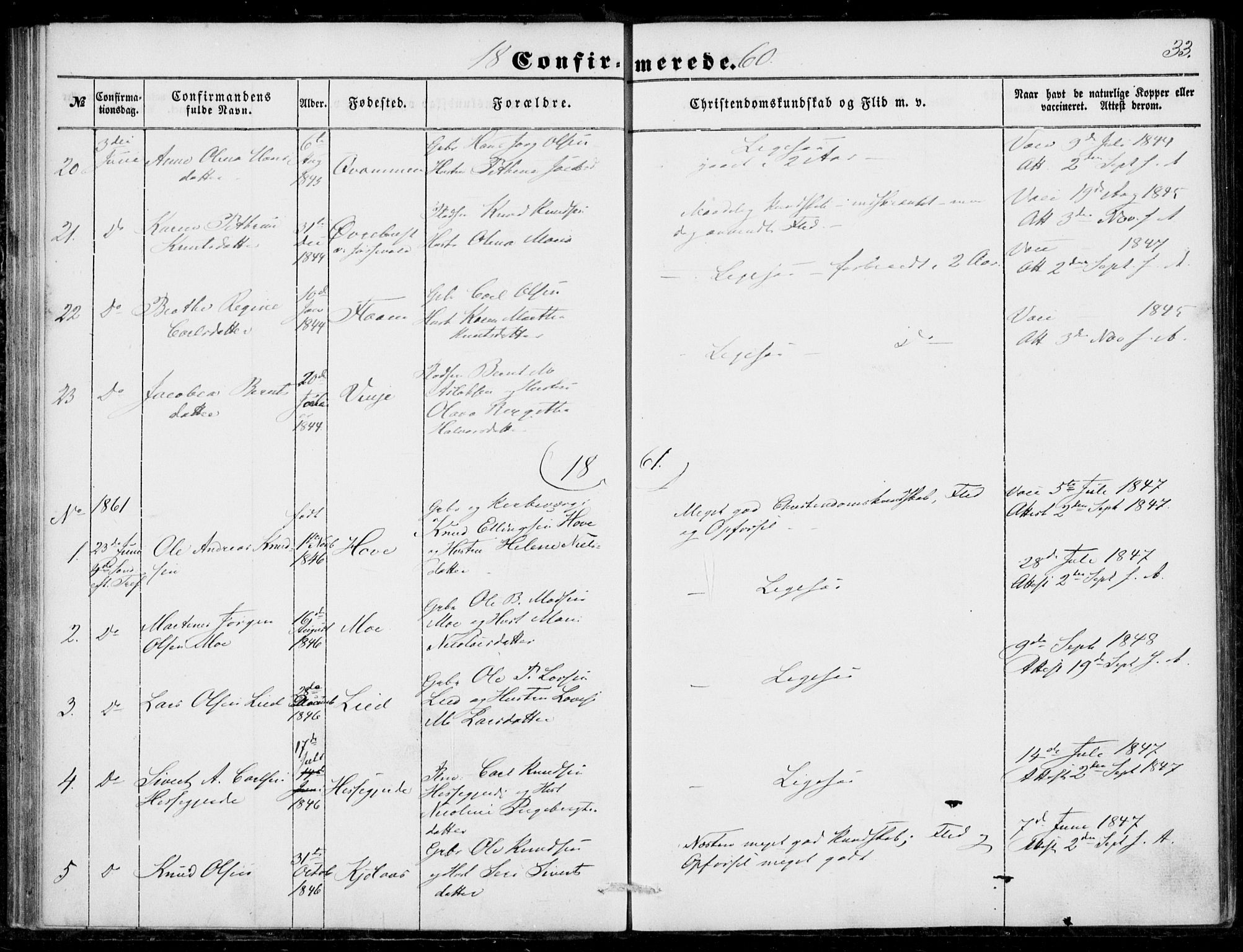 Ministerialprotokoller, klokkerbøker og fødselsregistre - Møre og Romsdal, SAT/A-1454/520/L0281: Parish register (official) no. 520A10, 1851-1881, p. 33