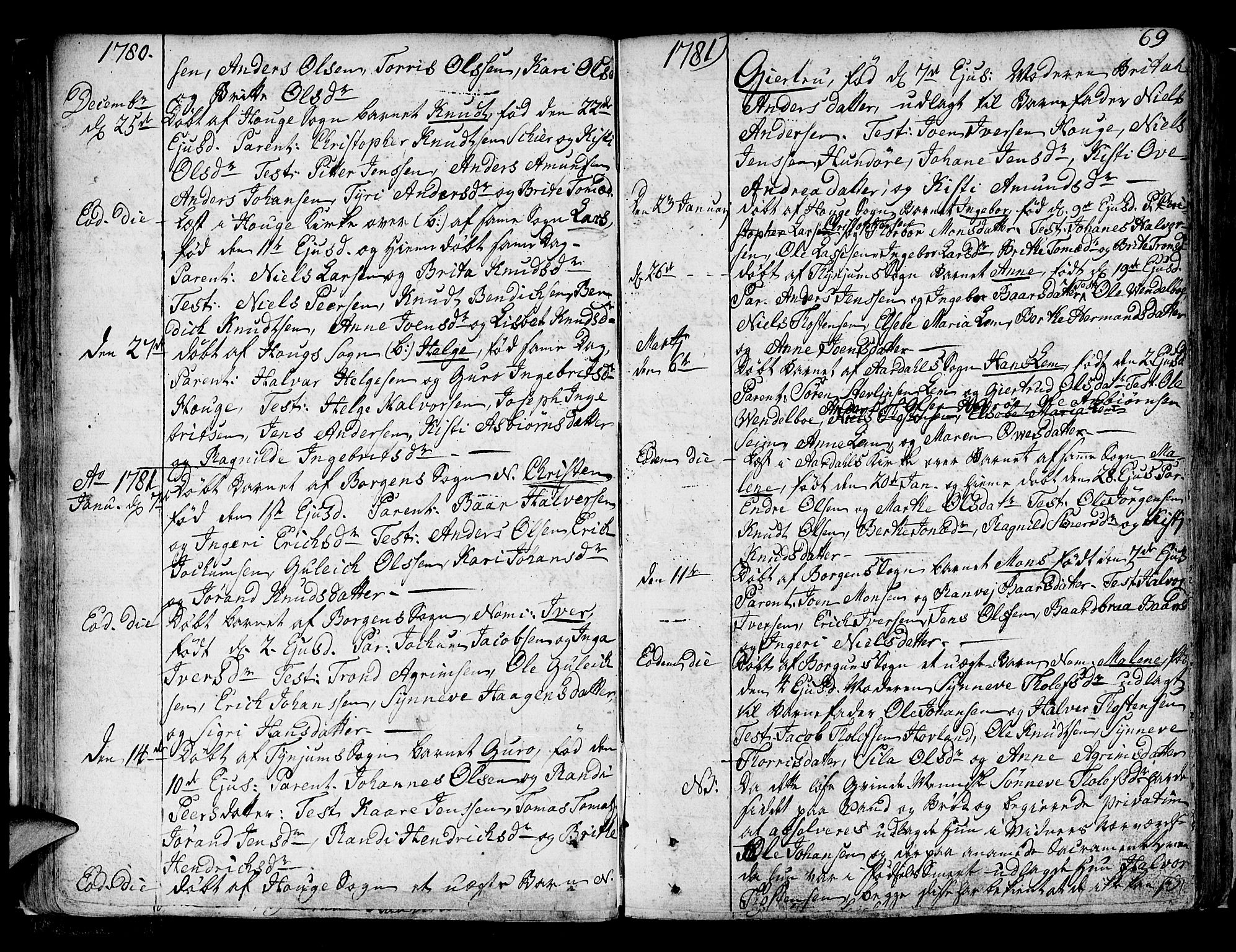 Lærdal sokneprestembete, SAB/A-81201: Parish register (official) no. A 2, 1752-1782, p. 69