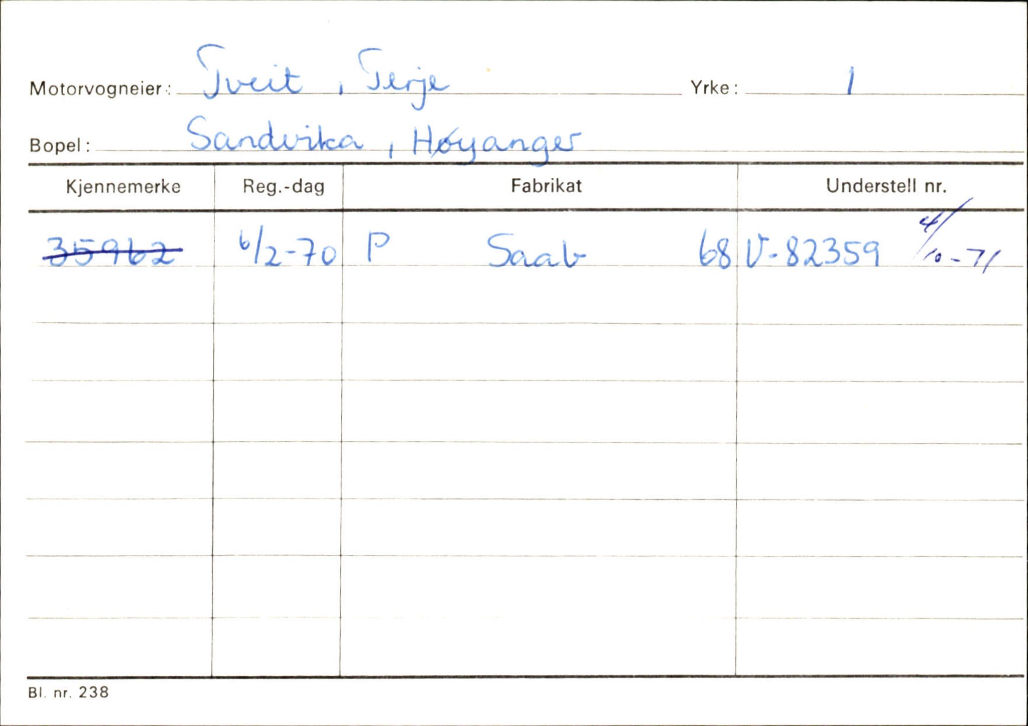 Statens vegvesen, Sogn og Fjordane vegkontor, SAB/A-5301/4/F/L0131: Eigarregister Høyanger P-Å. Stryn S-Å, 1945-1975, p. 681