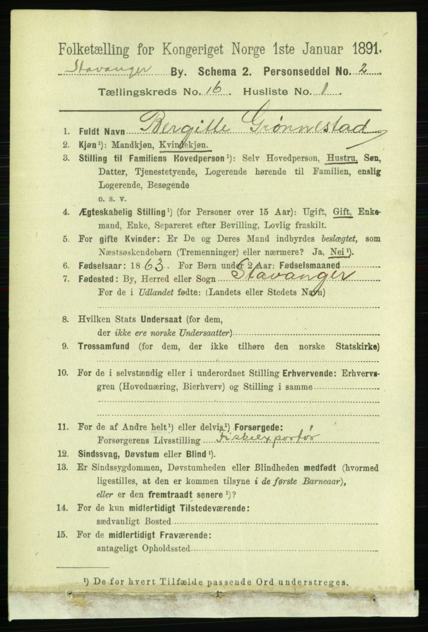 RA, 1891 census for 1103 Stavanger, 1891, p. 18840