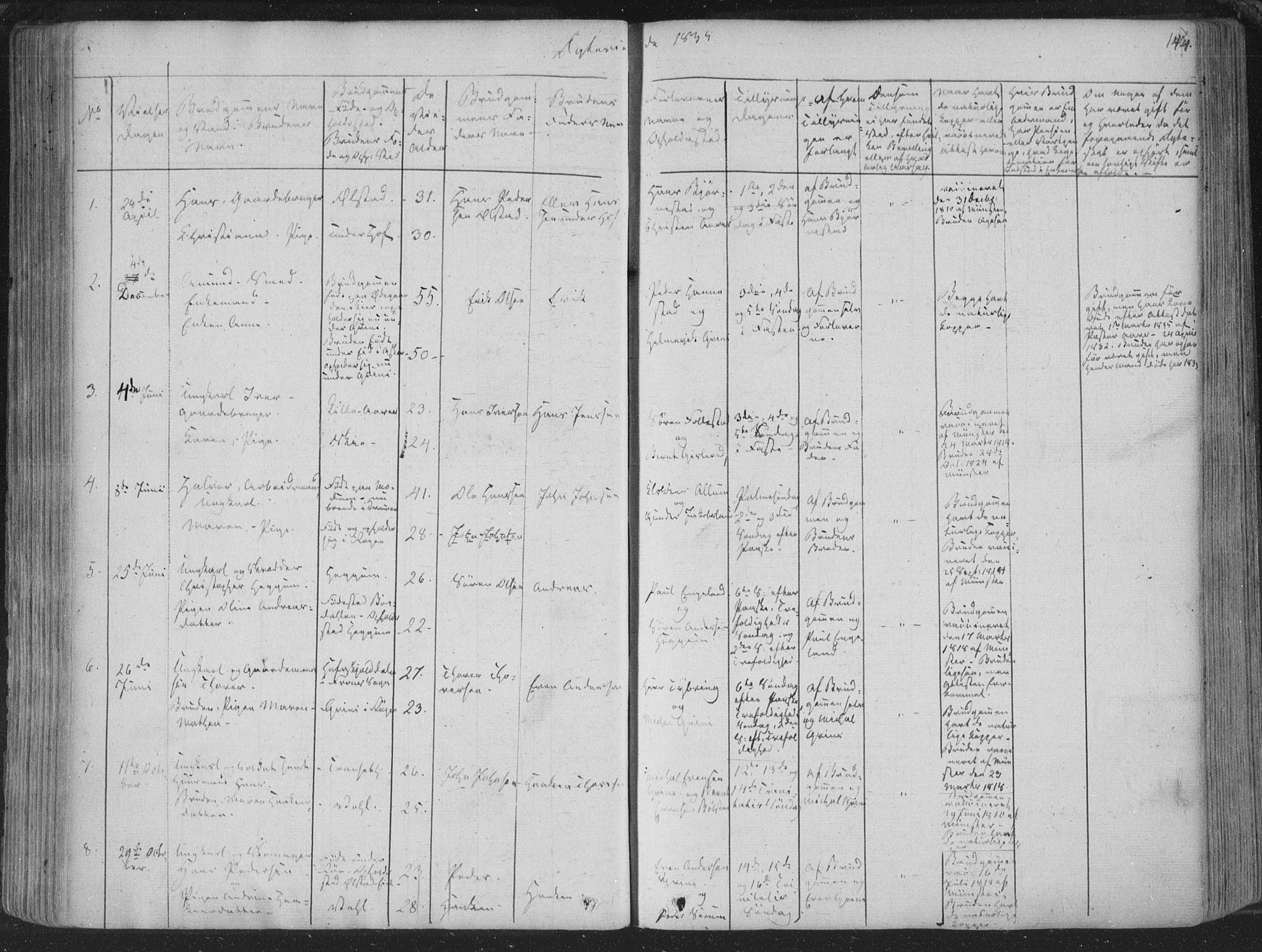 Røyken kirkebøker, SAKO/A-241/F/Fa/L0005: Parish register (official) no. 5, 1833-1856, p. 144