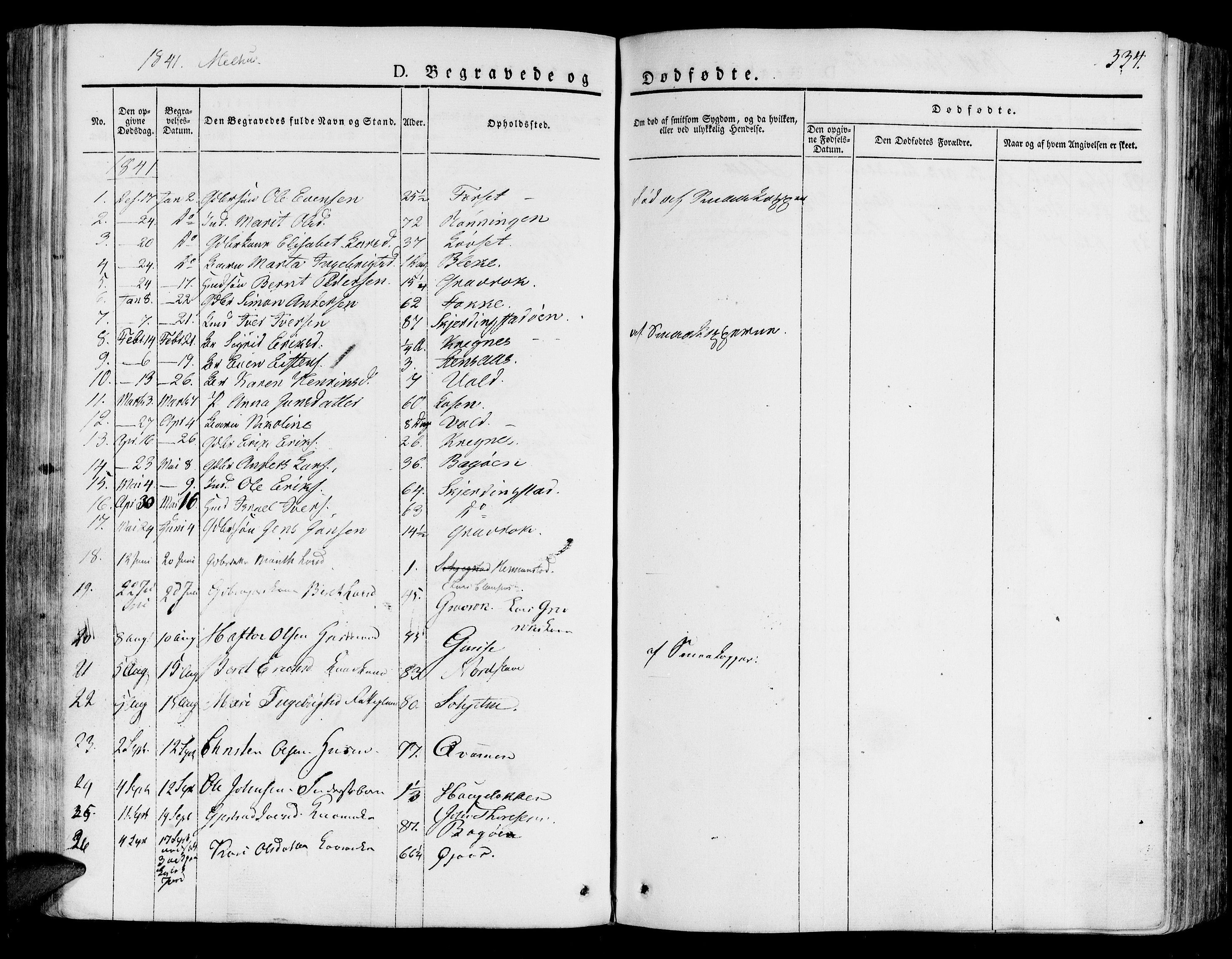 Ministerialprotokoller, klokkerbøker og fødselsregistre - Sør-Trøndelag, SAT/A-1456/691/L1070: Parish register (official) no. 691A05 /1, 1826-1841, p. 334
